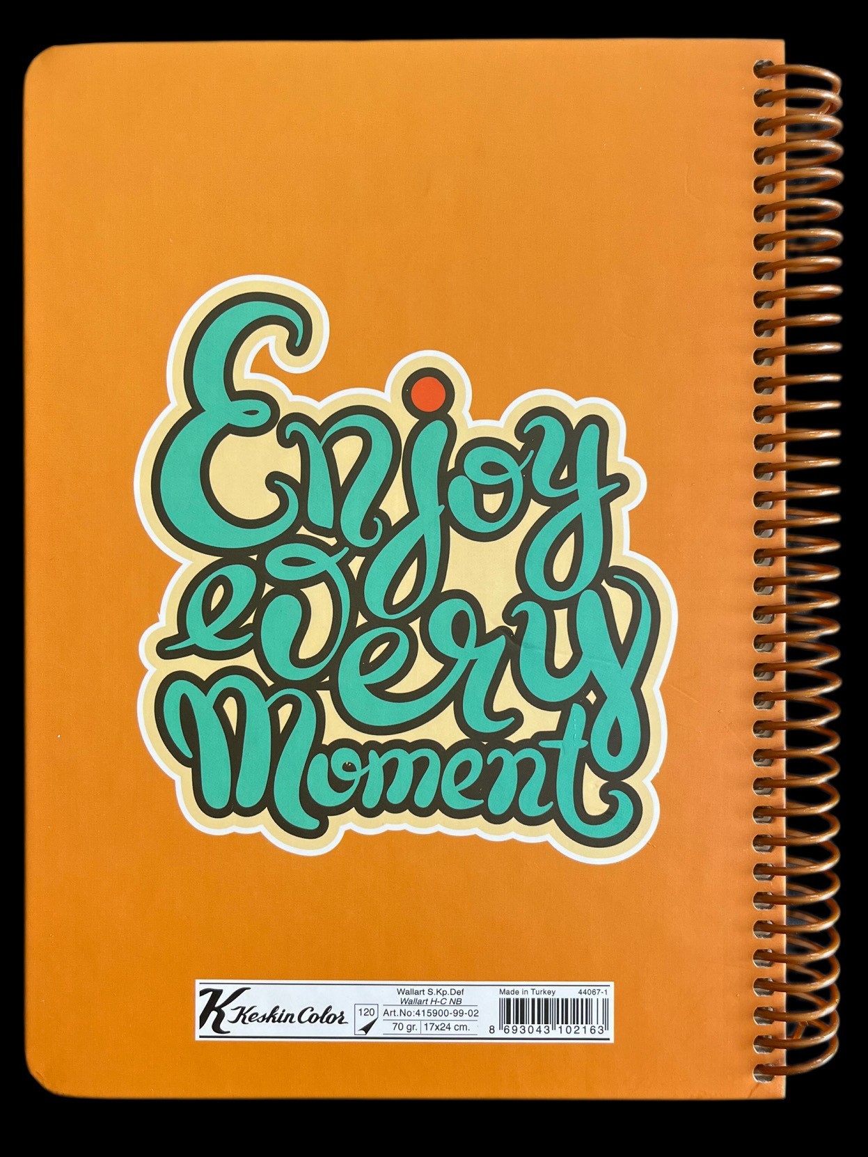 Enjoy Very Moment Defter 17x24 Çizgisiz