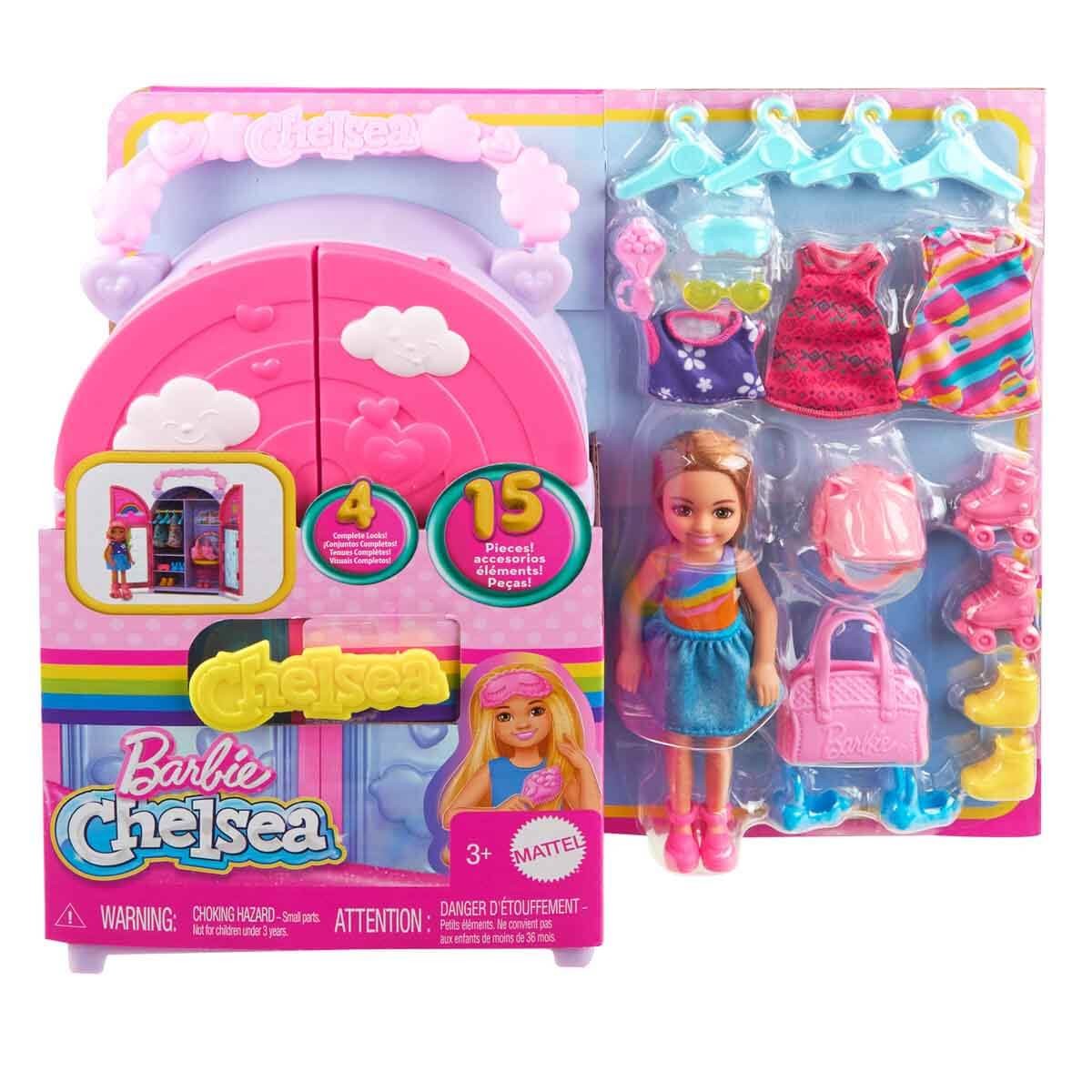 Barbie Chelsea Bebek ve Oyun Seti HXN03 Giysi Dolabı ve Aksesuarlar