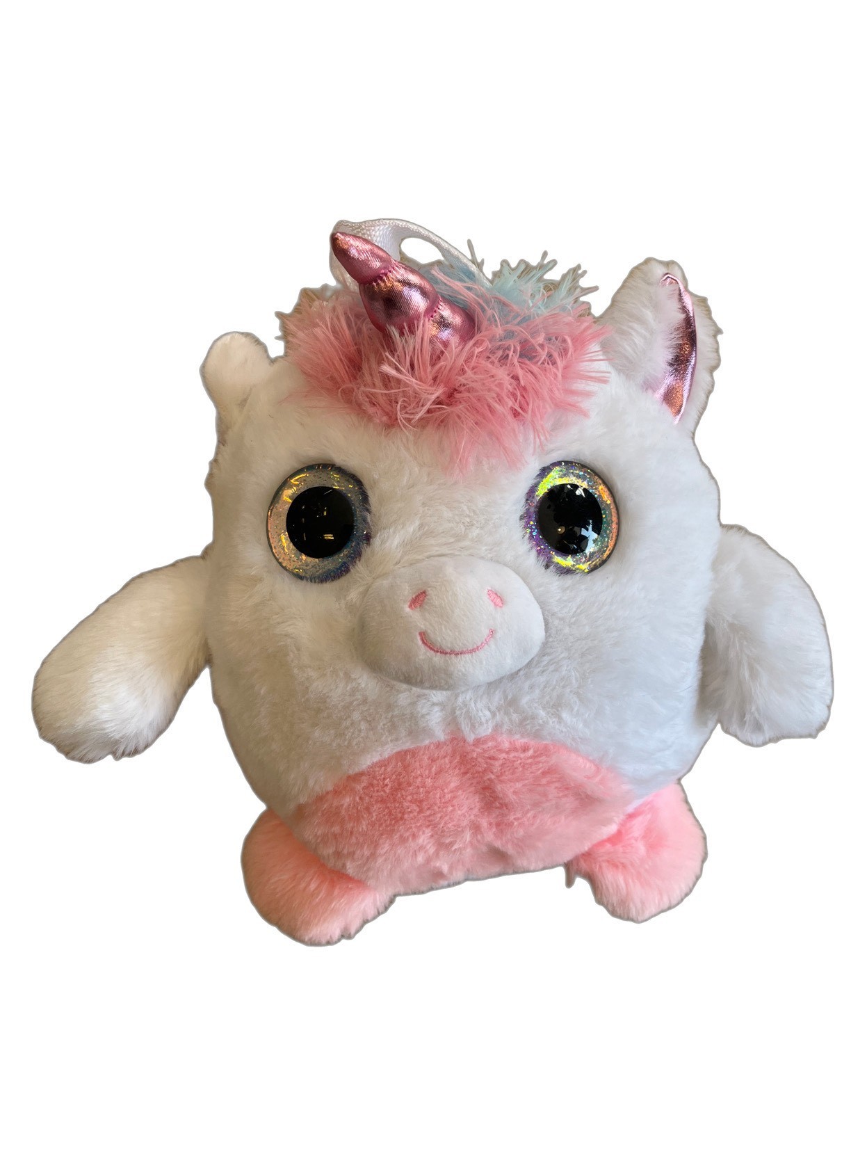 Unicorn Peluş Sırt Çantası Beyaz