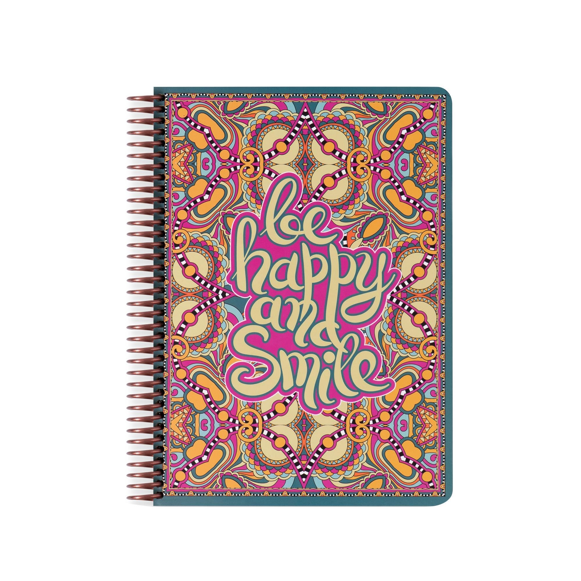 Be Happy And Smile Defter 17x24 Çizgisiz