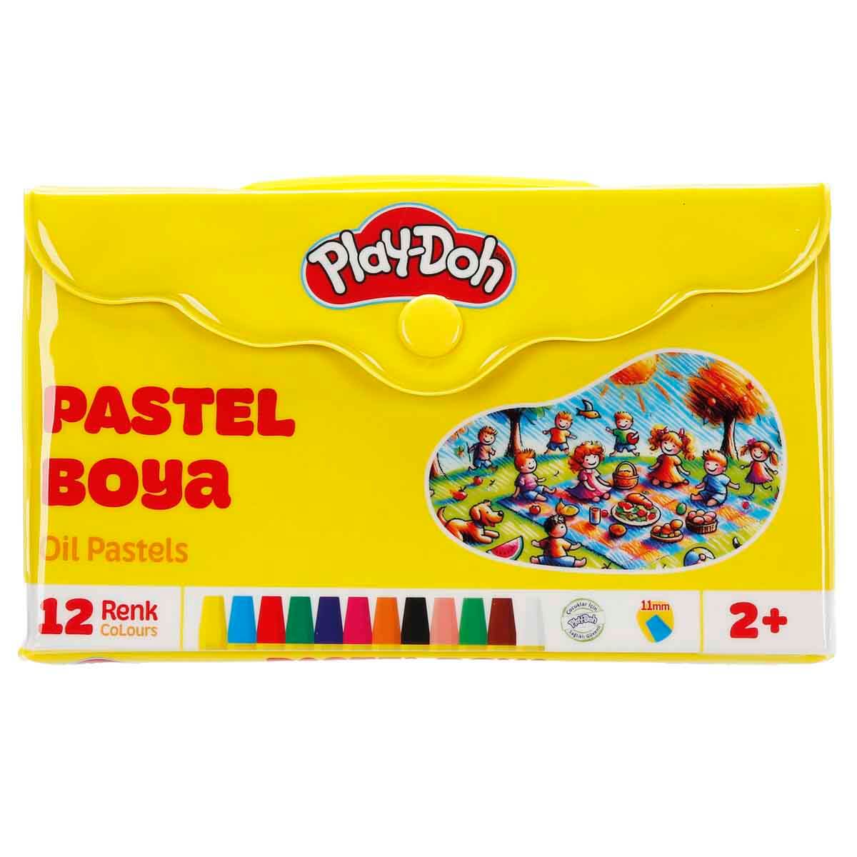 Play-Doh 12 Renk Çantalı Pastel Boya