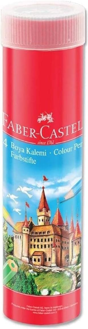Faber-Castell Boya Kalemi 24 Renk Kuru Boya Teneke Kutu