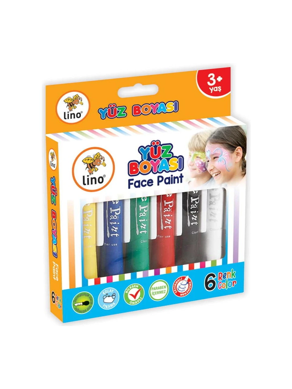 Lino Yüz Boyası 6 Renk