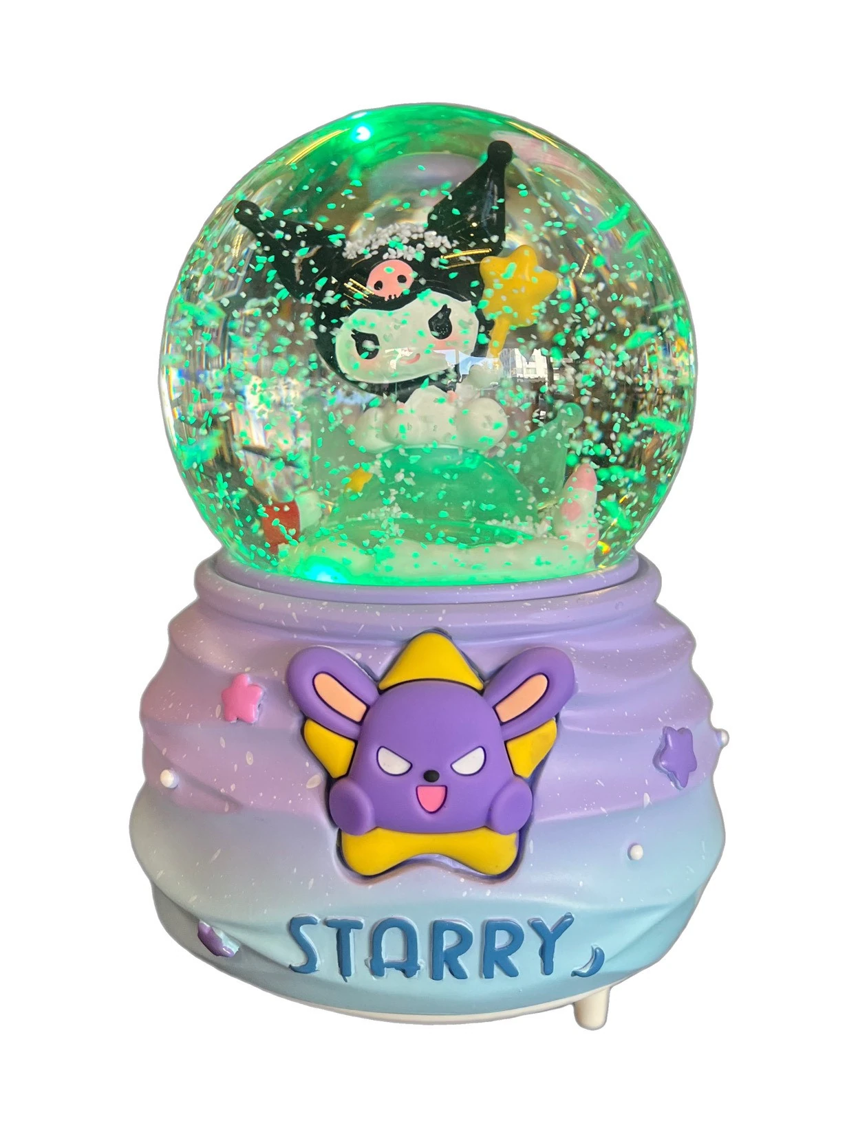 Kuromi Kar Küresi Büyük Boy Işıklı Müzikli Siyah