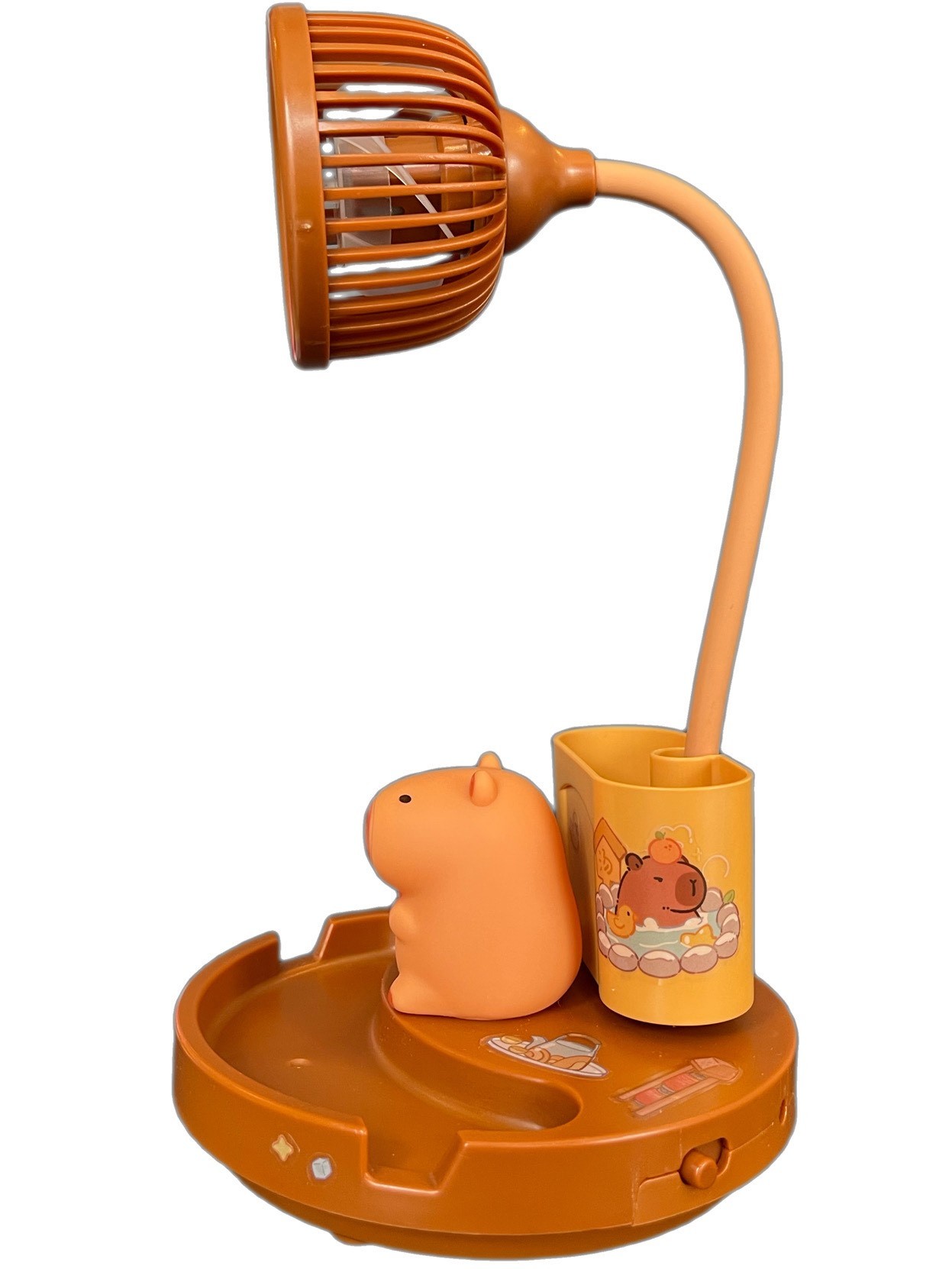 Capybara Işıklı Kalemlik Vantilatör Fan Model 3