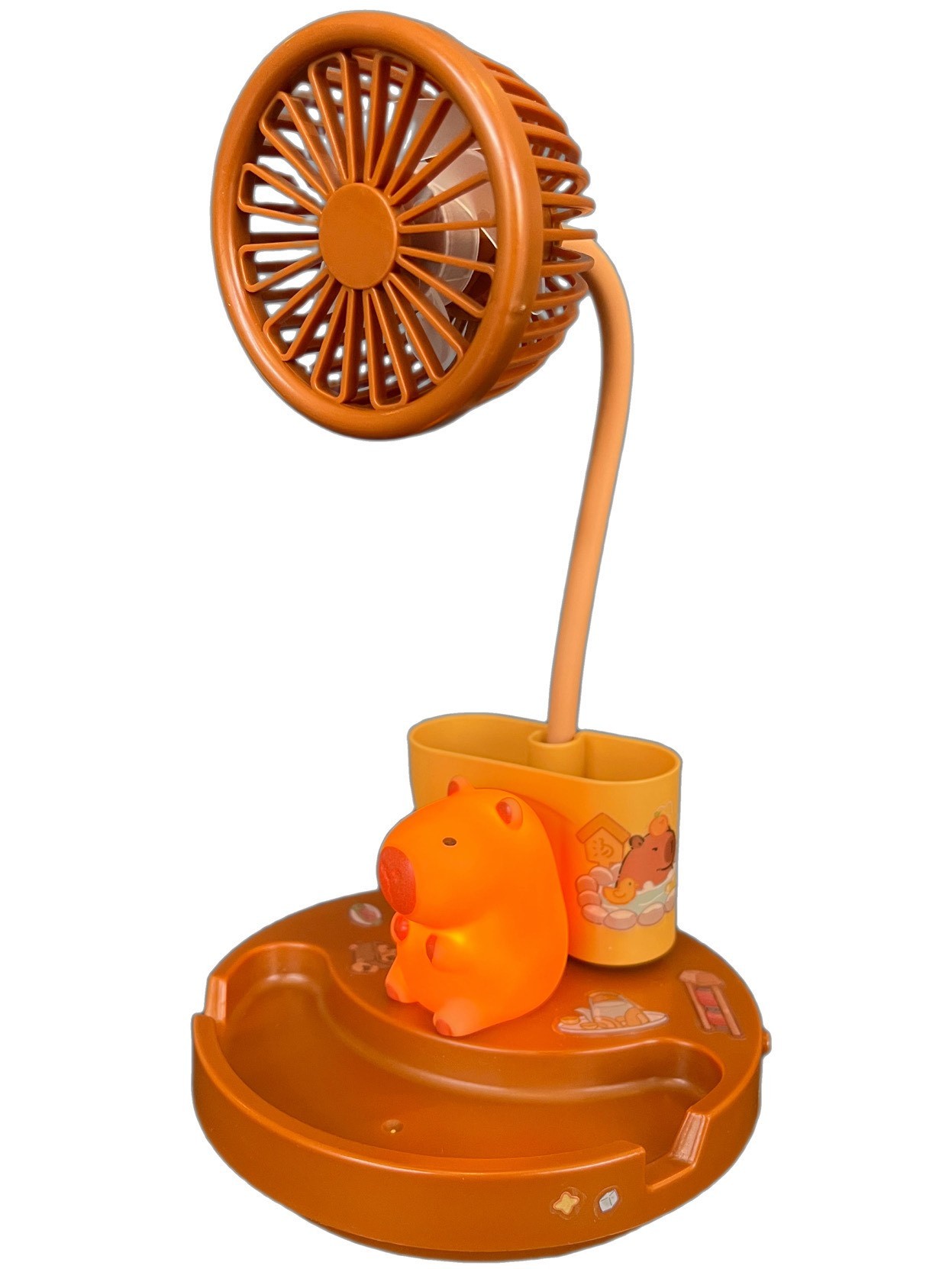 Capybara Işıklı Kalemlik Vantilatör Fan Model 3