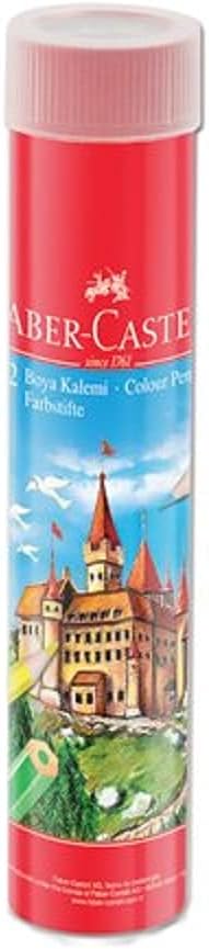 Faber-Castell Boya Kalemi 12 Renk Kuru Boya Teneke Kutu