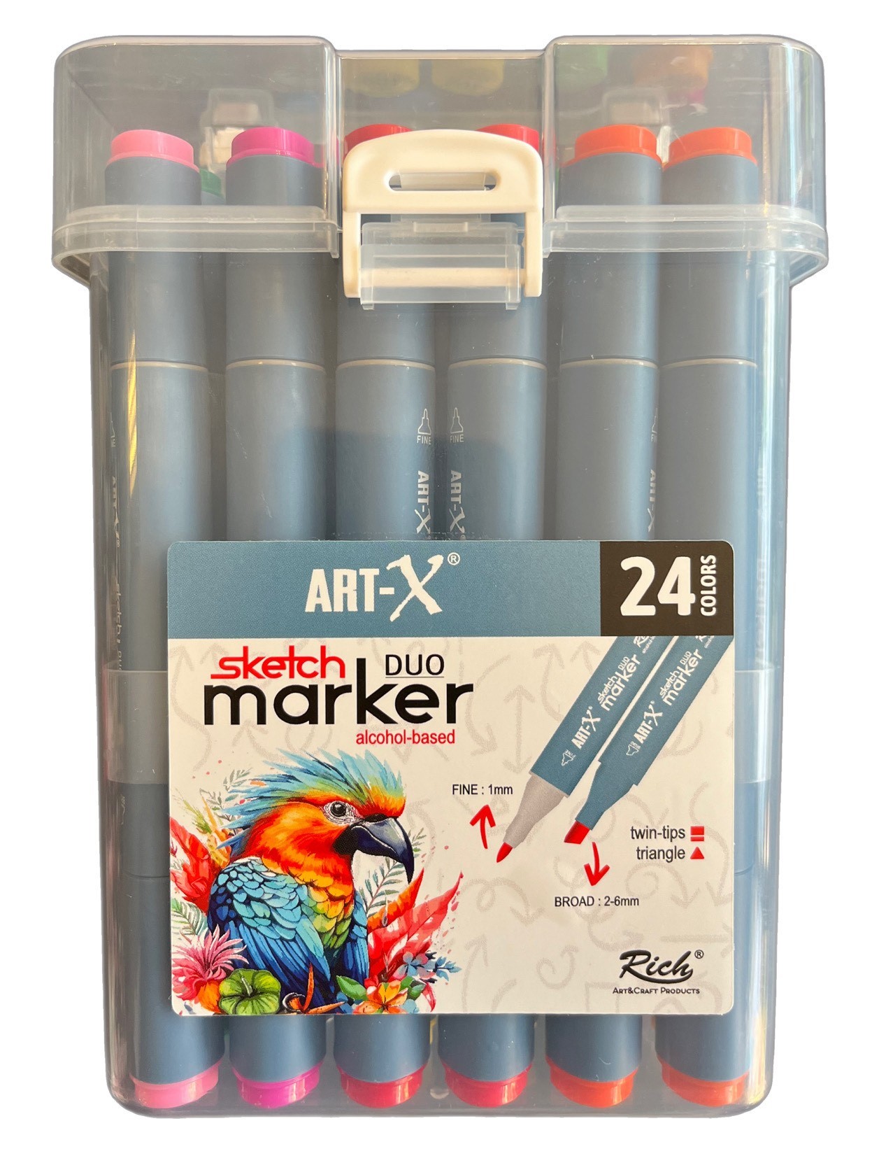 Art-X Sketch Marker Duo 24 Renk Çift Uçlu Keçeli Kalem Seti