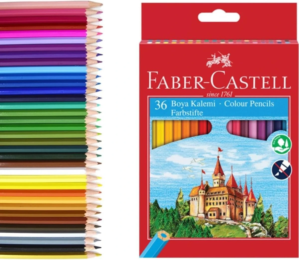 Faber-Castell 36 Renk Boya Kalemi Kuru Boya