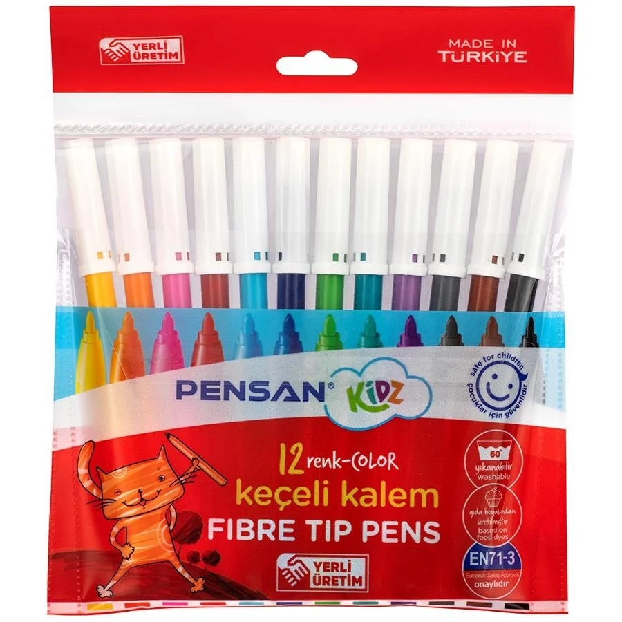 Pensan Kidz 12 Renk Keçeli Kalem