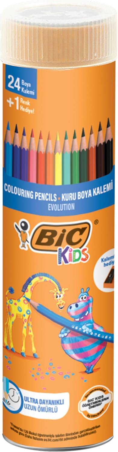 Bic Kids Boya Kalemi 24+1 Teneke Kuru Boya