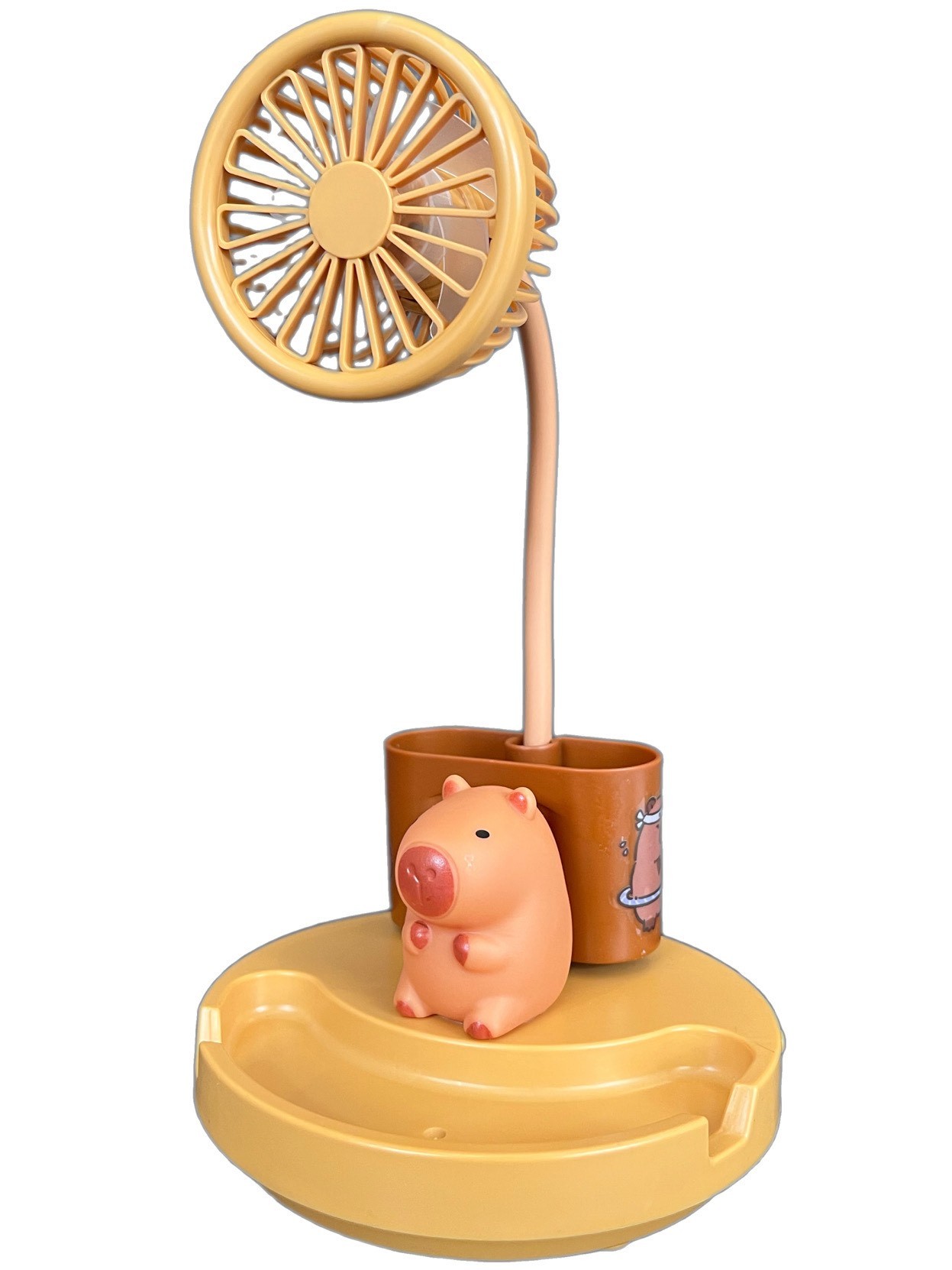 Capybara Işıklı Kalemlik Vantilatör Fan Model 2