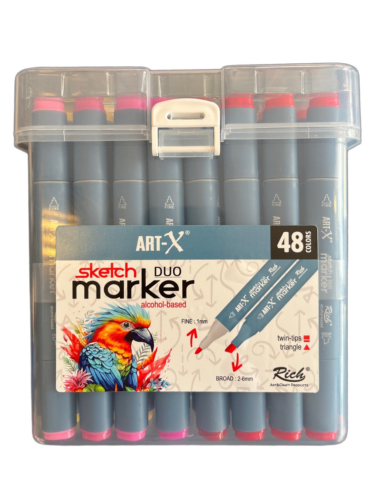Art-X Sketch Marker Duo 48 Renk Çift Uçlu Keçeli Kalem Seti