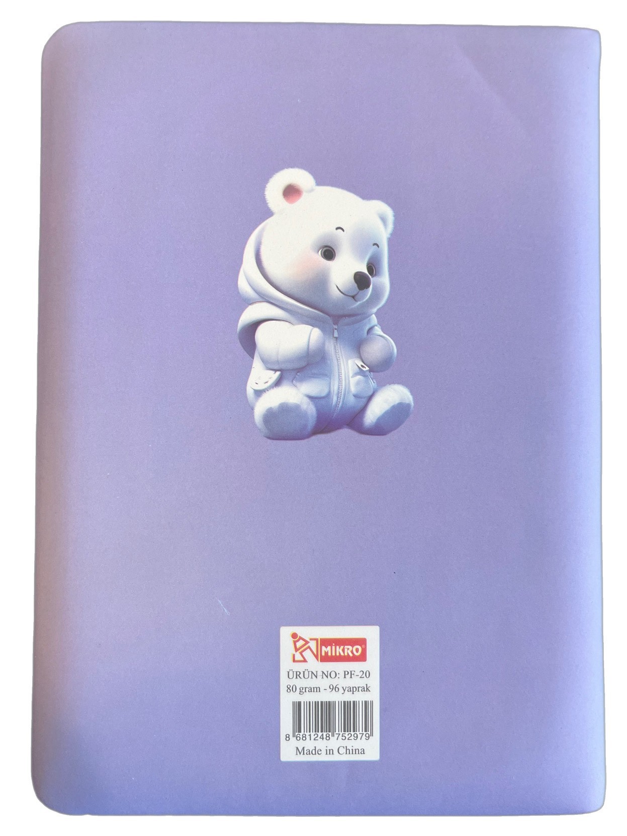 Cute Bear Girl Puffy Defter 13x18