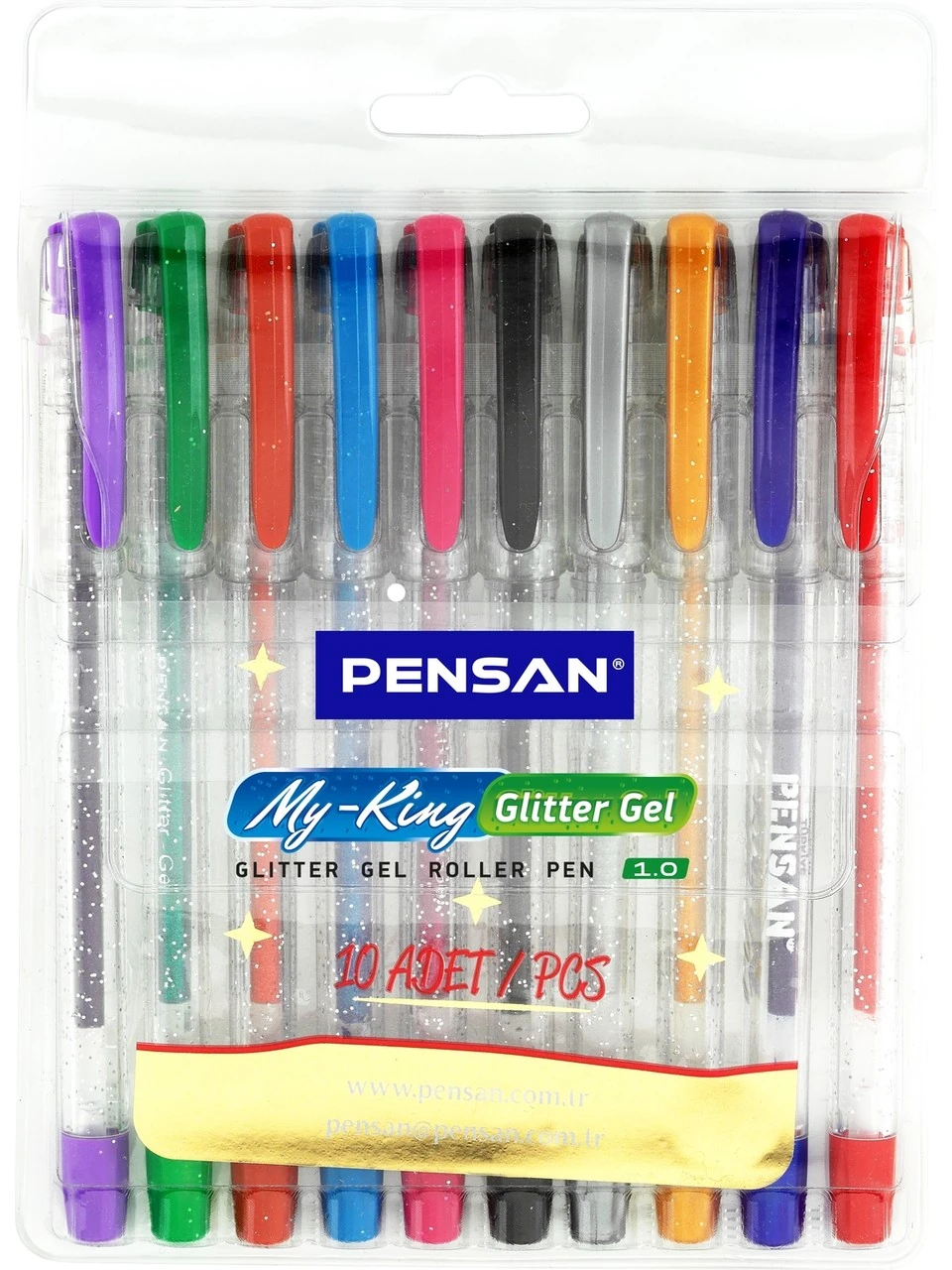 Pensan My King Glitter Gel Pen Simli Kalem 10 Renk