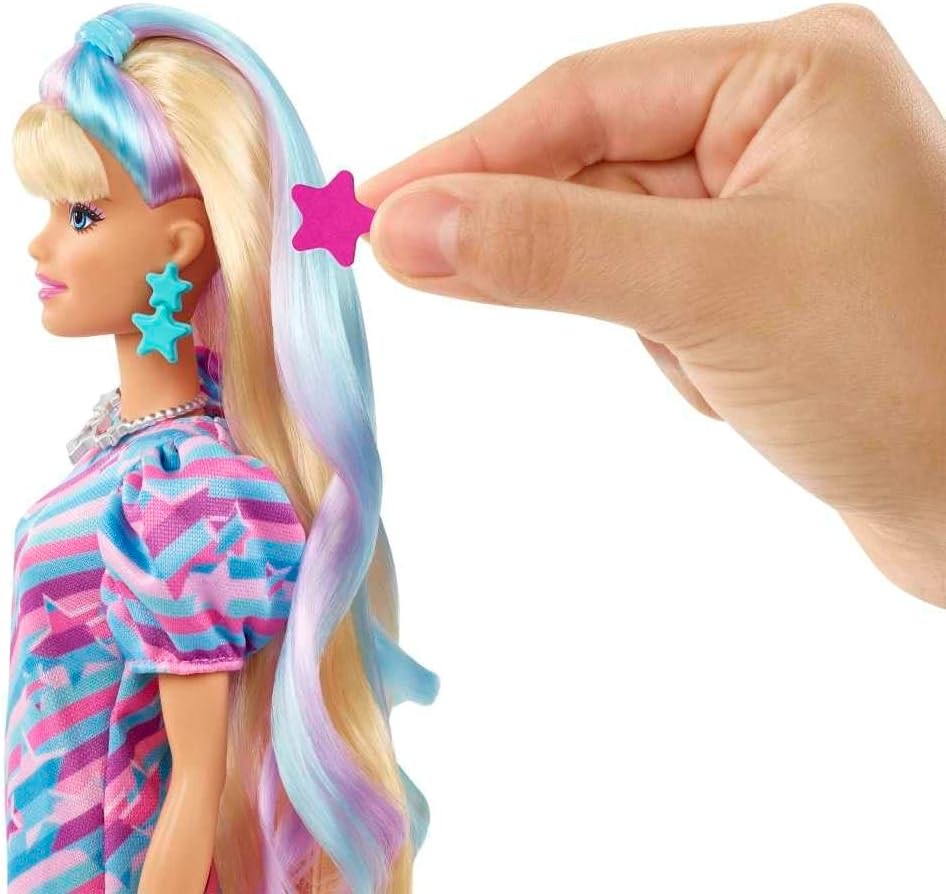 Barbie Upuzun Muhteşem Saçlı Sarışın Bebek Yıldız