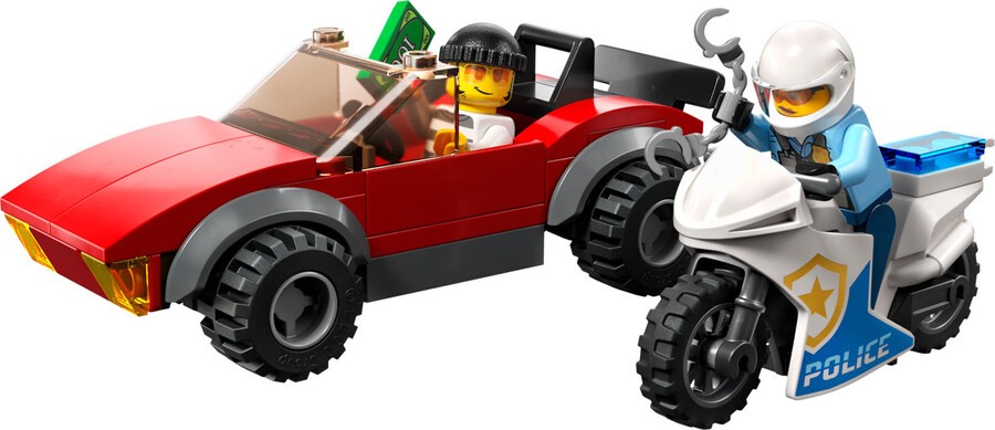 Lego City Polis Motosikleti Araba Takibi 