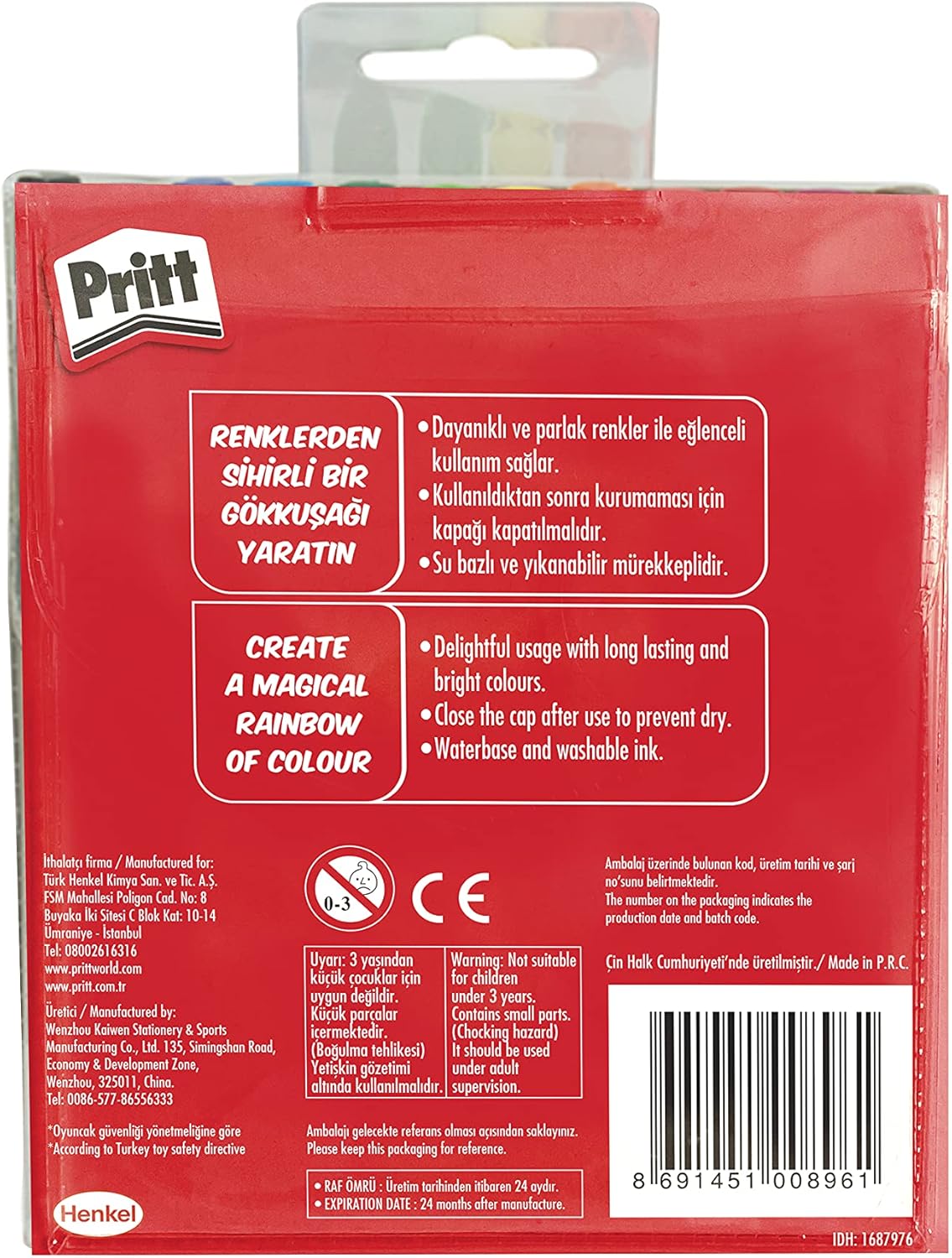 Pritt 12 Renk Keçeli Kalem