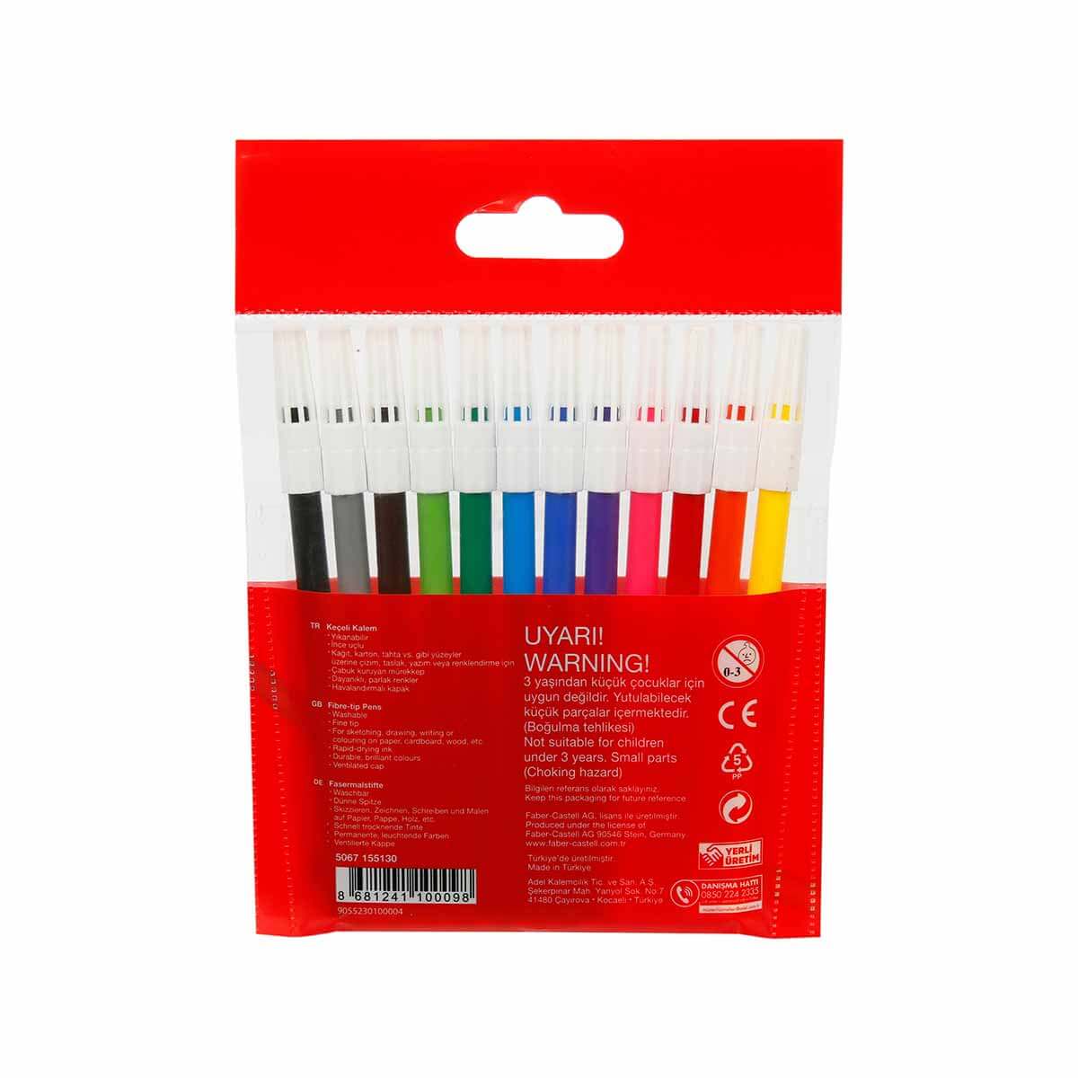 Faber Castell Keçeli Kalem 12 Renk