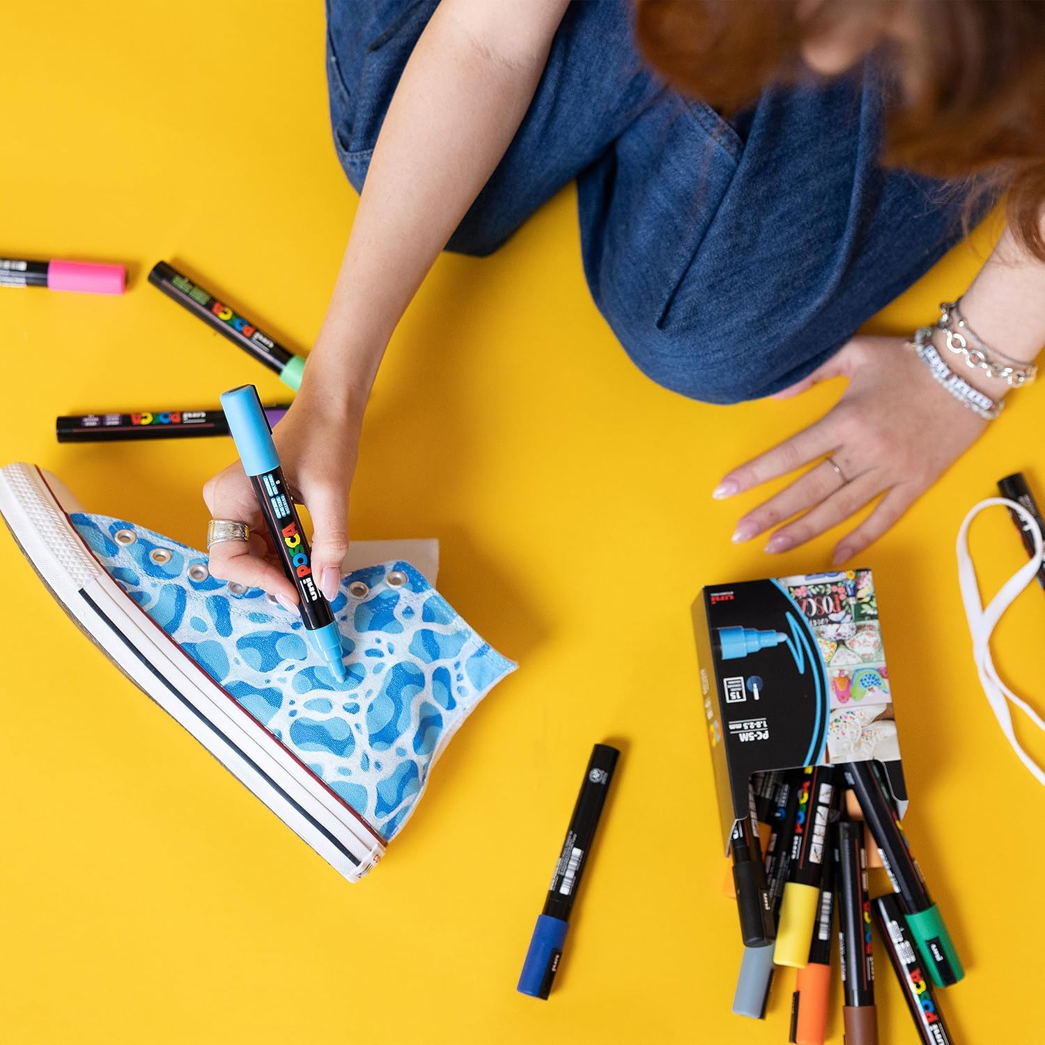 Uni Poster Markörü Posca Set PC-5M/8C Soft Renk 8 li