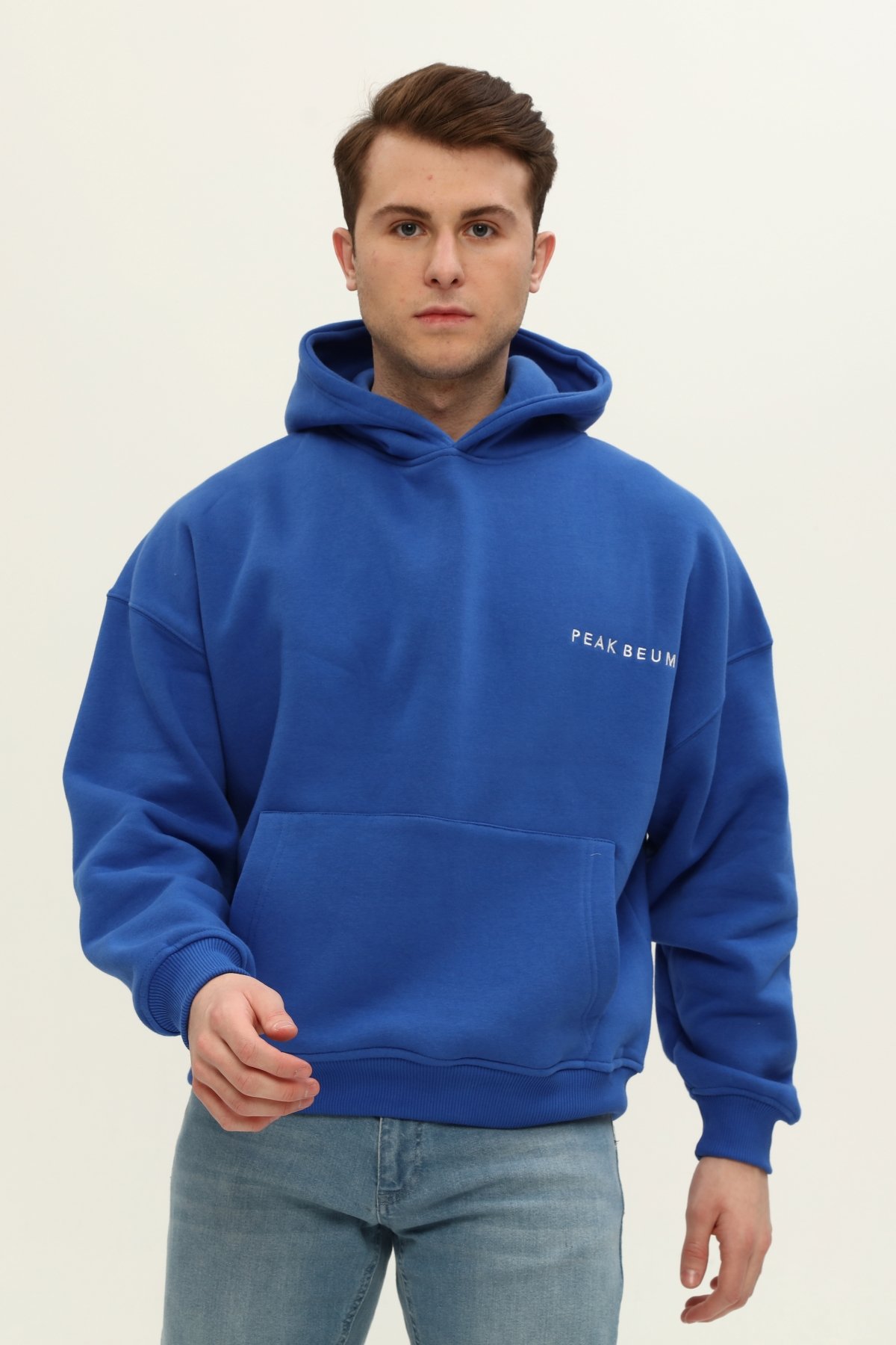 Erkek Peak Beum Sweatshirt - MAVİ