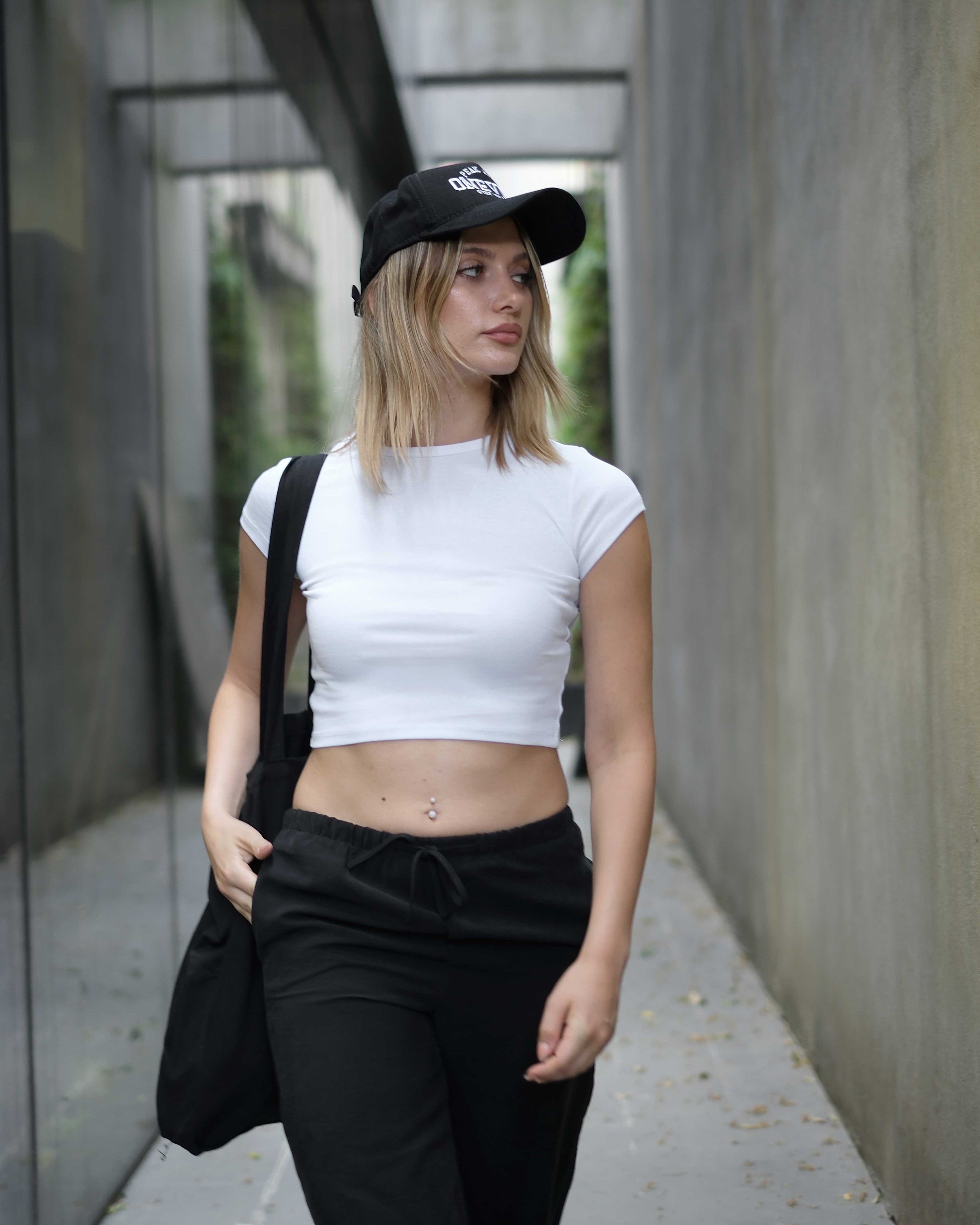 CROP TİŞÖRT - BEYAZ