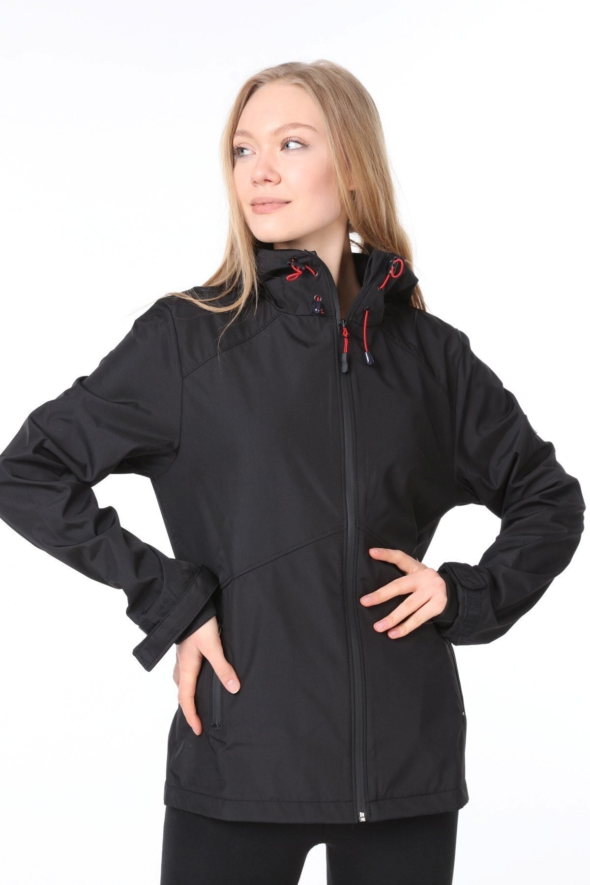 Ghassy Co.Kadın Rüzgarlık/Yağmurluk Omuz Detaylı Mevsimlik Taş Spor Ceket