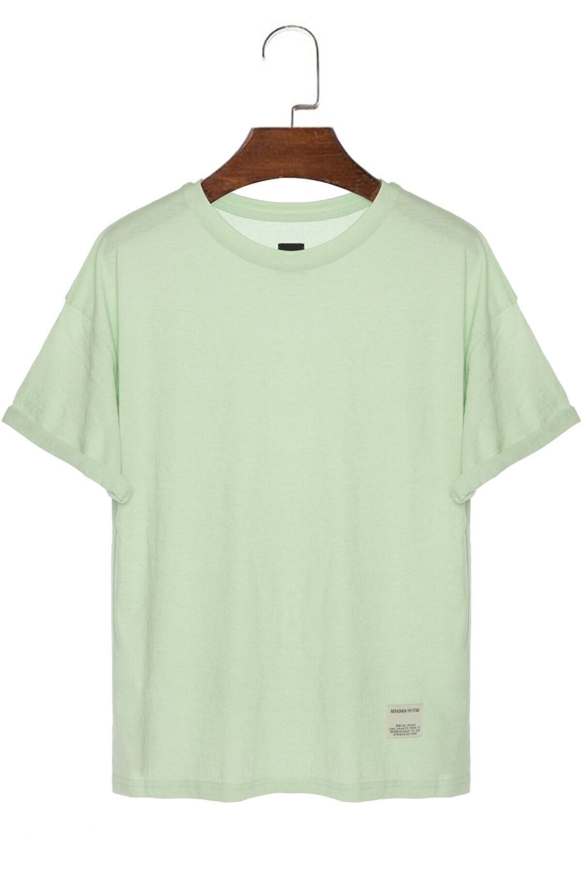 Ghassy Co. Erkek  Bisiklet Yaka Pamuklu Oversize Basic T-Shirt
