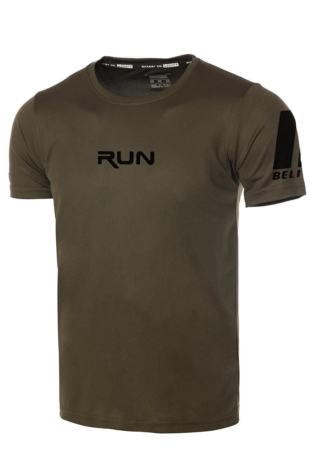 Ghassy Co Ghassy Co. Erkek Nem Emici Hızlı Kuruma Performans Running Spor T-shirt - Haki