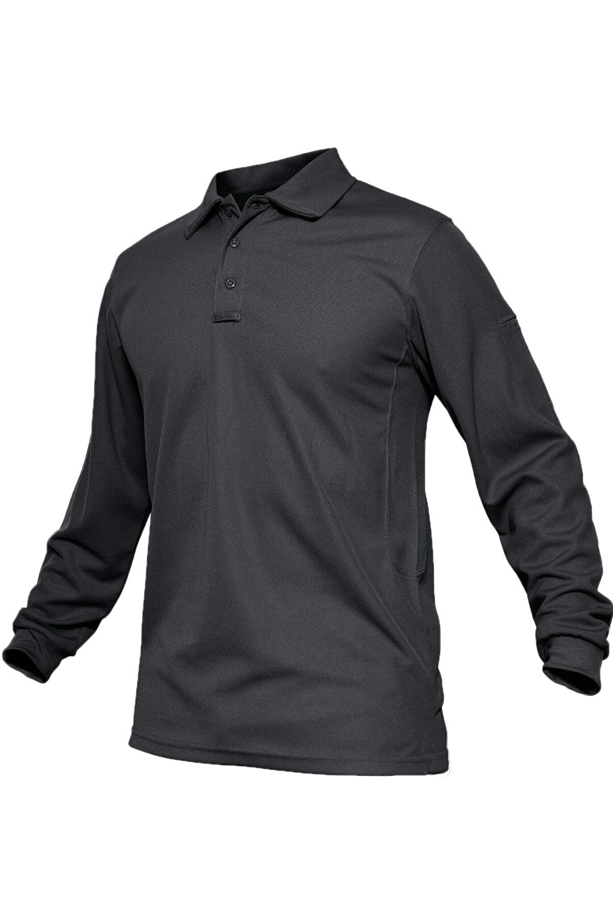 Ghassy Co. Erkek Jersey Golf Polo Gömlek Pike Performans Taktik Askeri Uzun Kollu T-Shirt - Koyu Gri