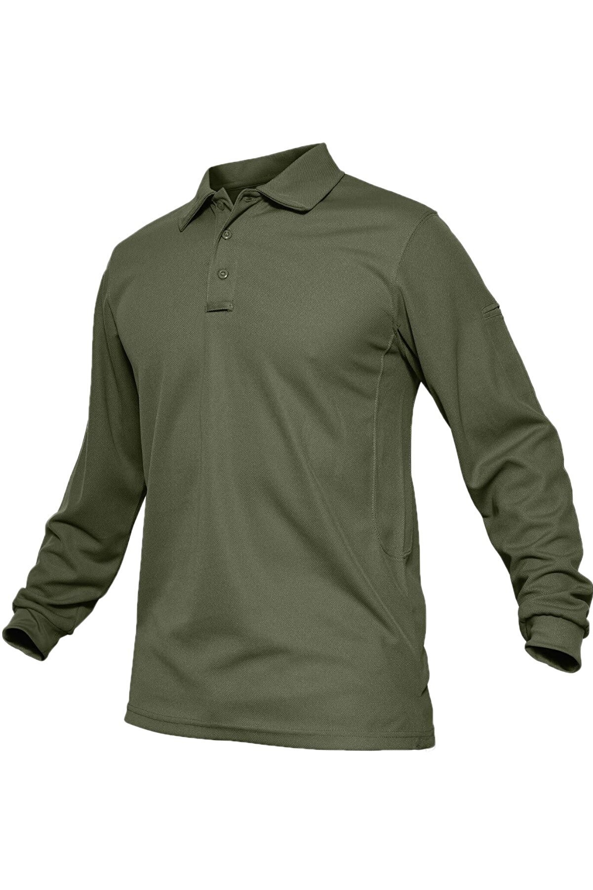 Ghassy Co. Erkek Jersey Golf Polo Gömlek Pike Performans Taktik Askeri Uzun Kollu T-Shirt - Haki
