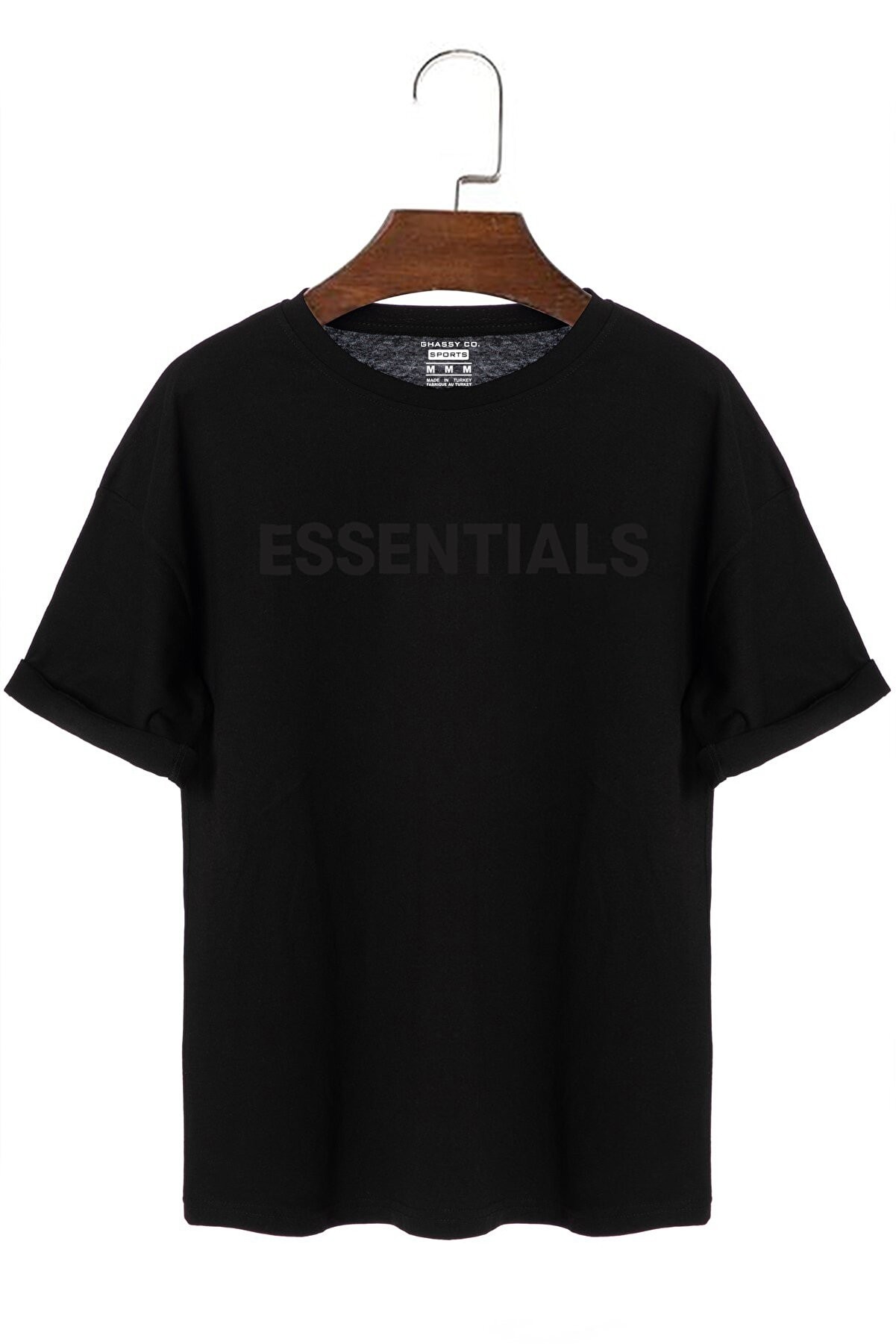 Ghassy Co. Unisex  Essentials Baskılı Pamuklu Outdoor Günlük Regular Oversize T-shirt