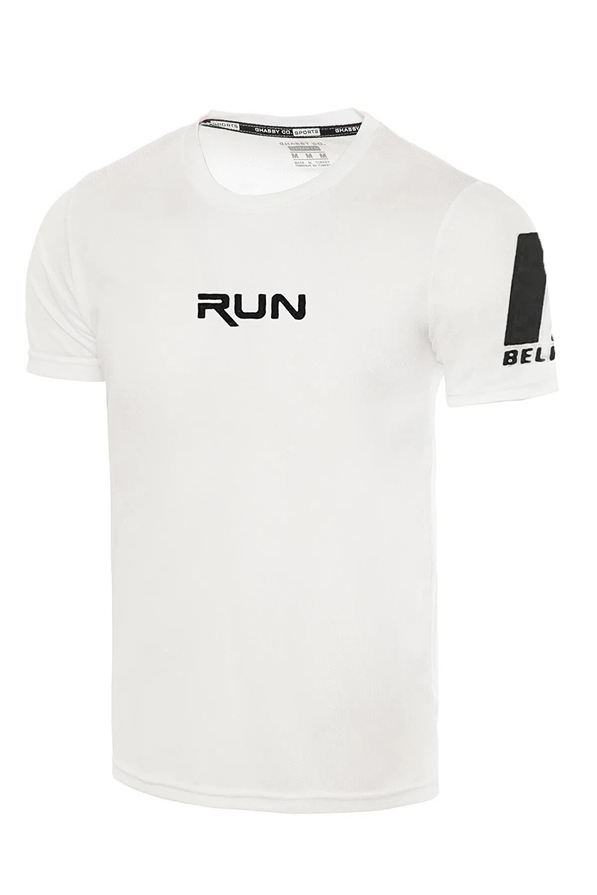 Ghassy Co Ghassy Co. Erkek Nem Emici Hızlı Kuruma Performans Running Spor T-shirt - BEYAZ