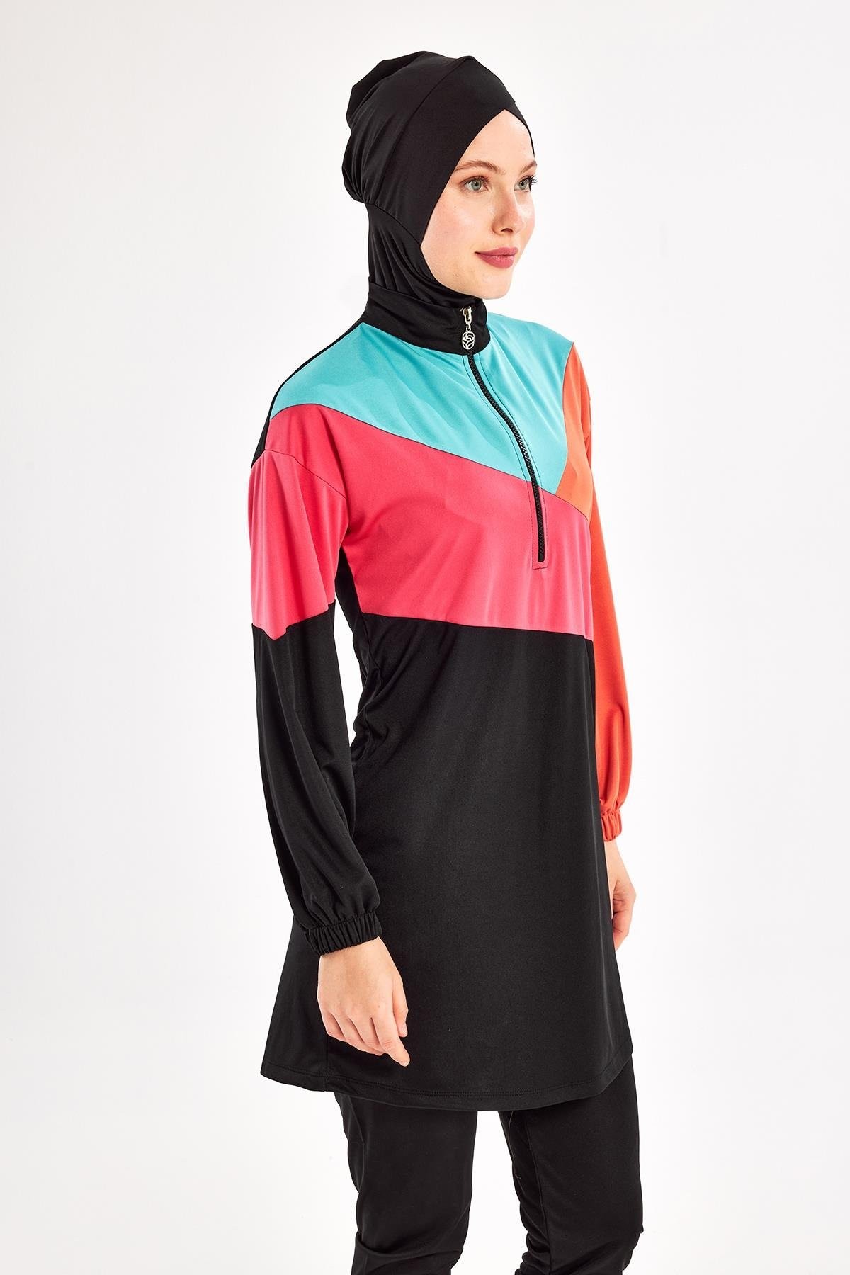 Perla Uzun Kollu Tesettür Mayo 3127