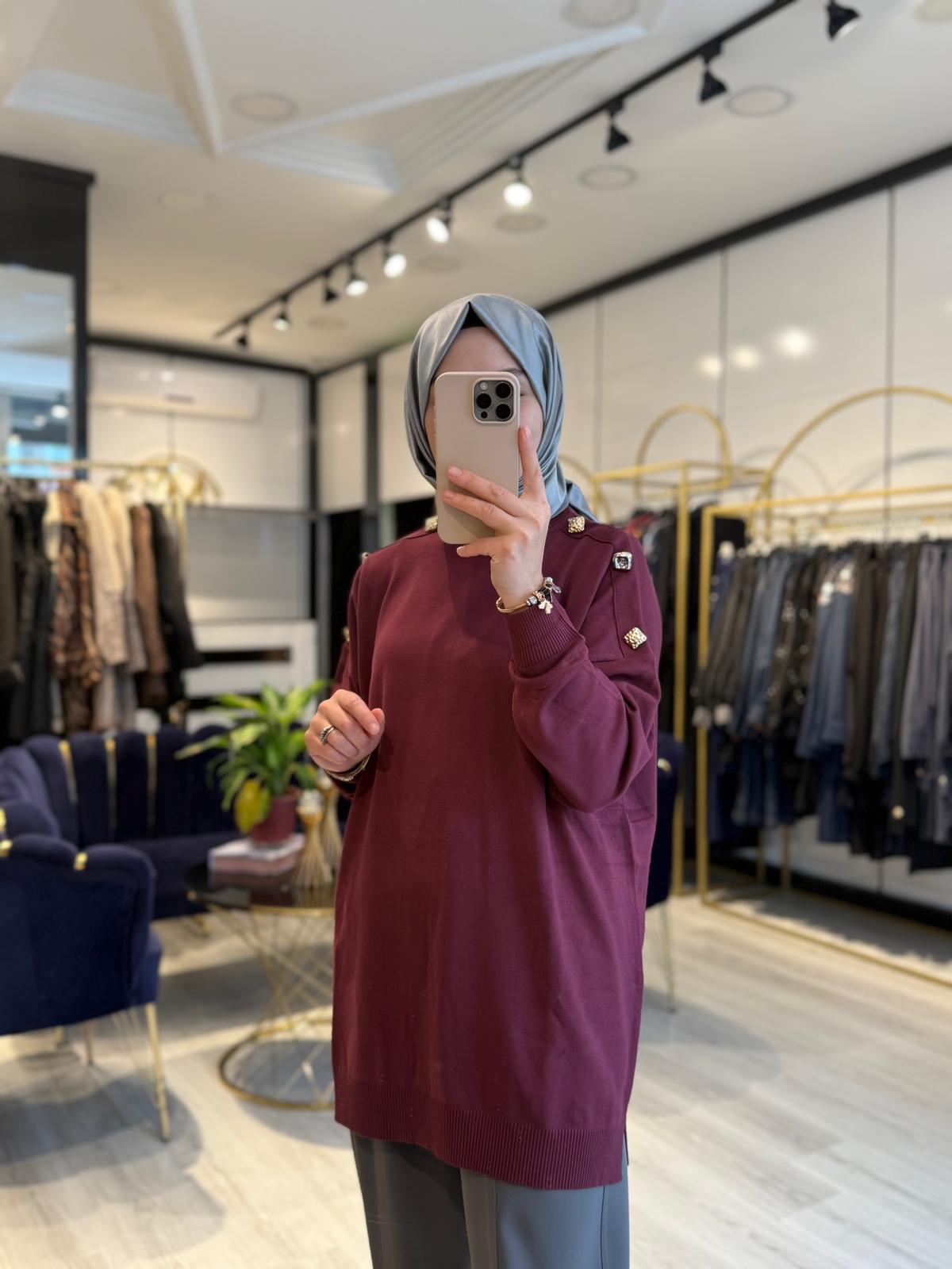 Triko Tunik- Bordo