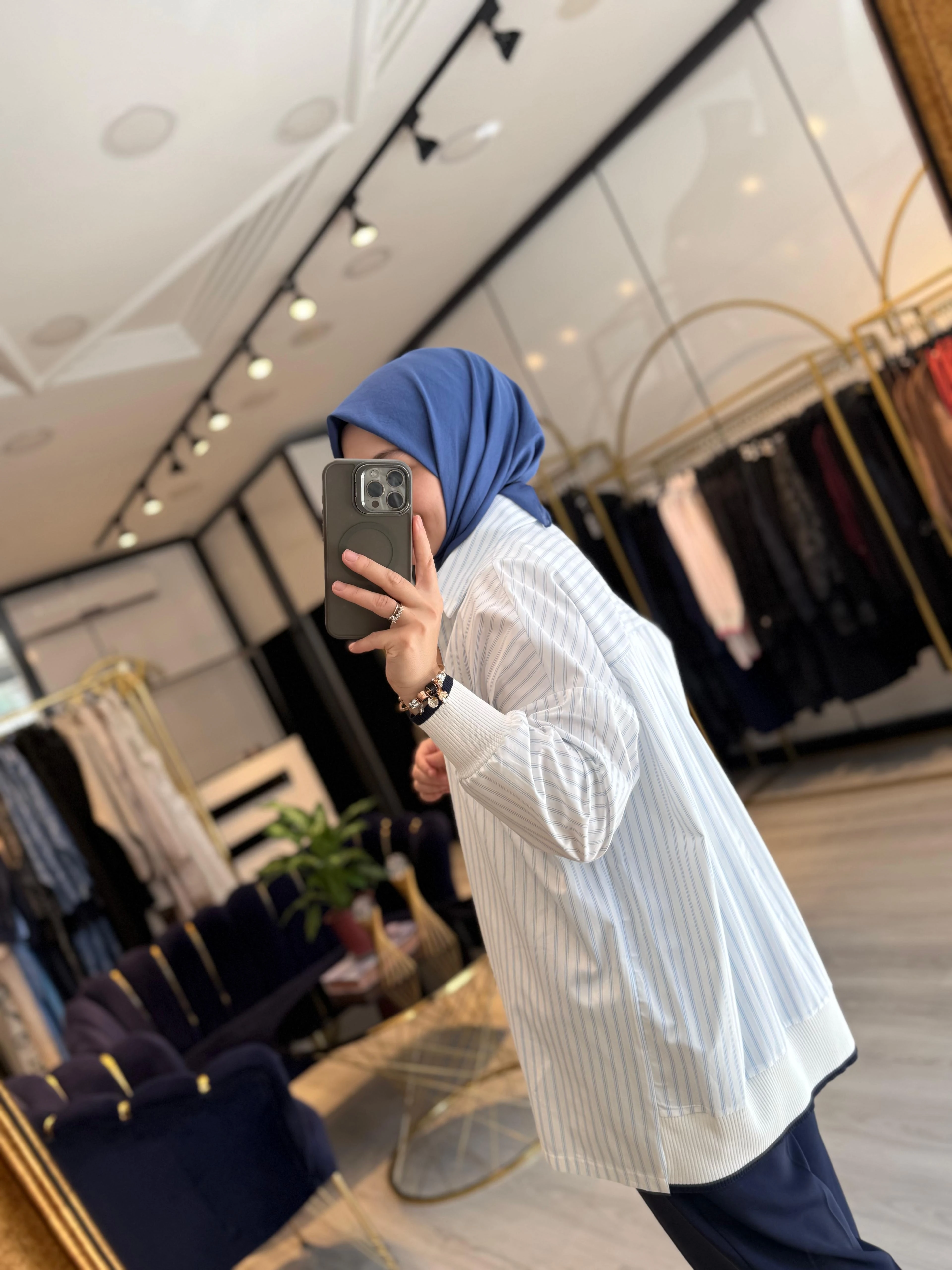 Ananaslı Gömlek - Lacivert