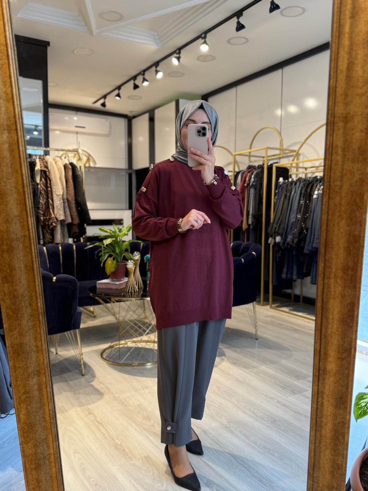 Triko Tunik- Bordo