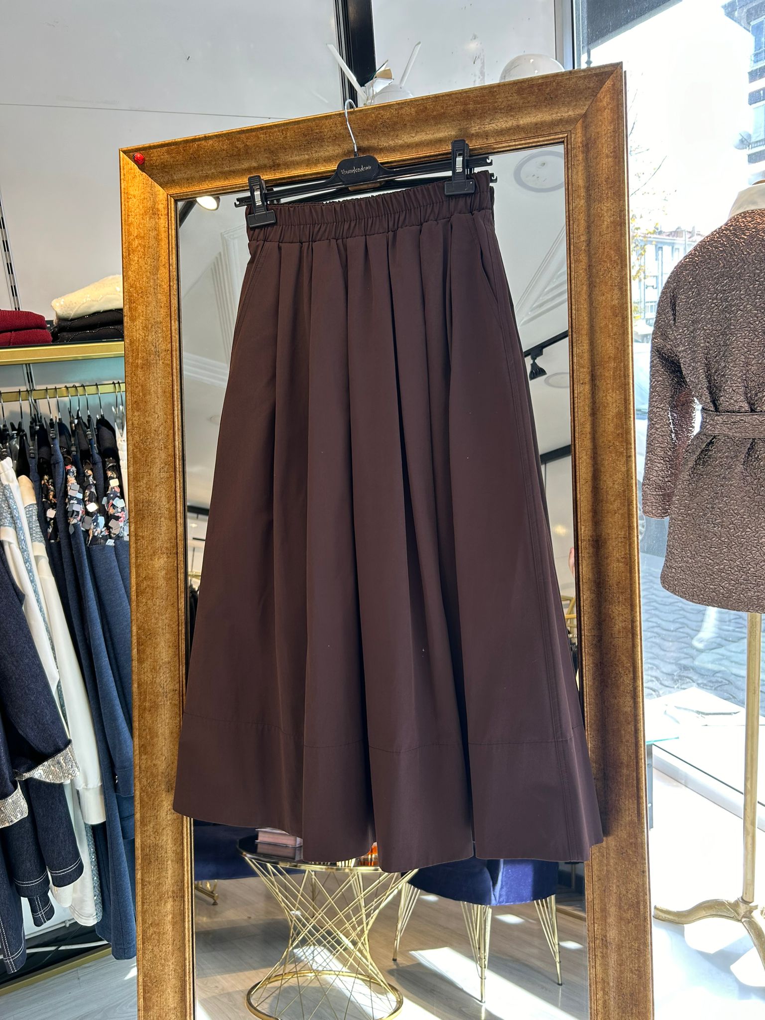 Paraşüt Etek - Kahverengi