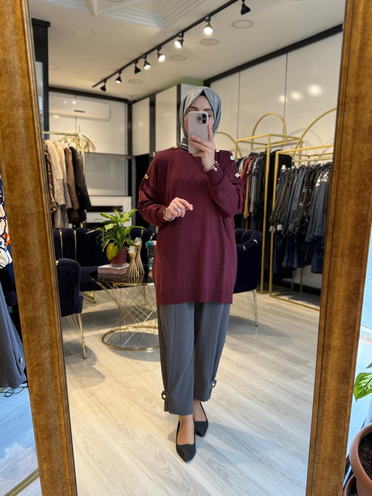 Triko Tunik- Bordo