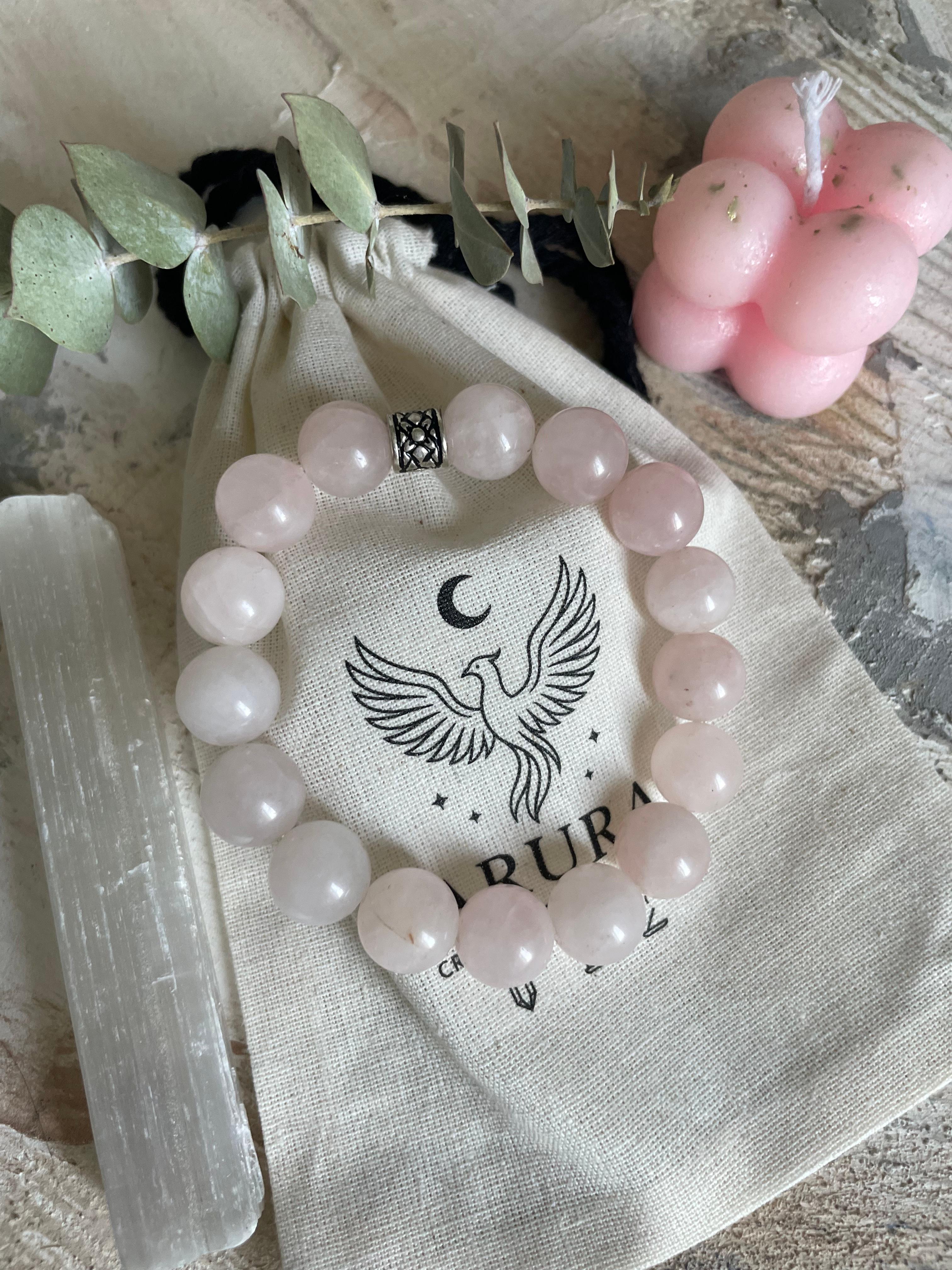 Pembe Kuvars Bileklik – 10 mm Doğal Taş
