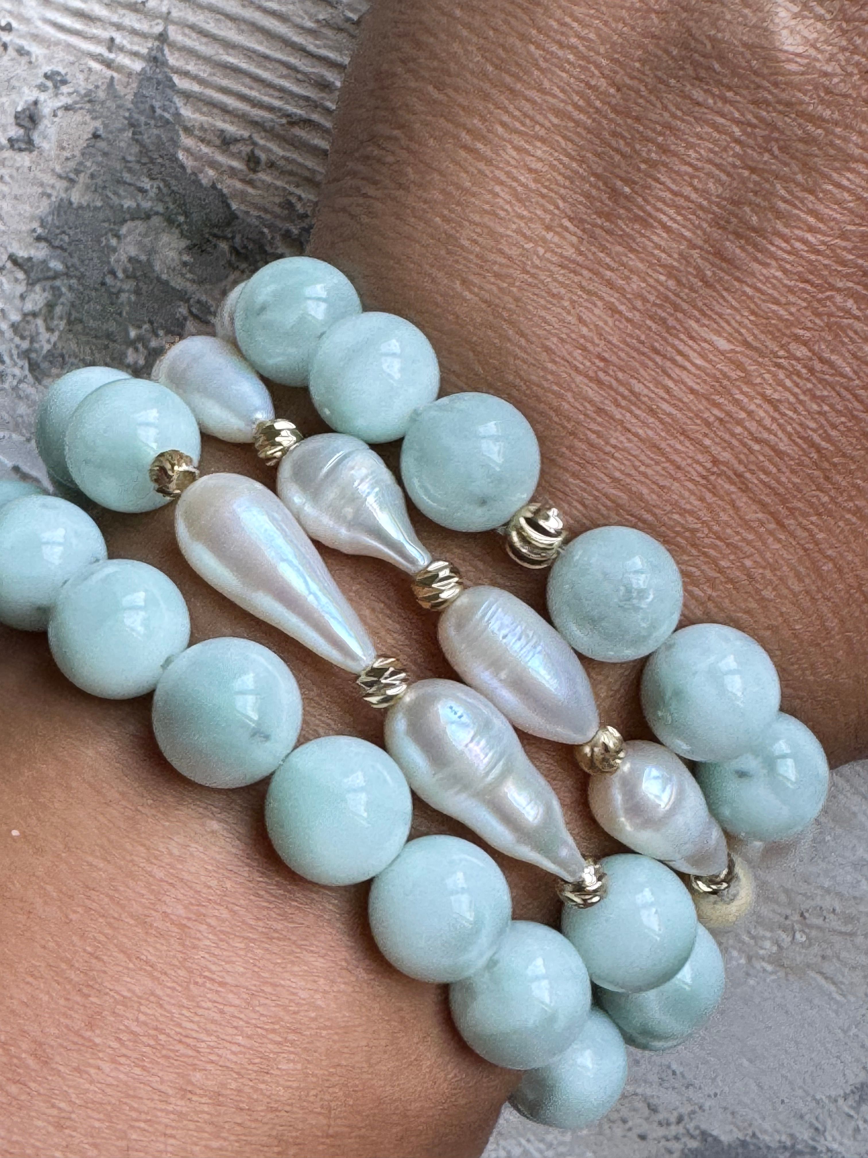 Larimar -İnci Bileklik ''Okyanusun Kalbi''
