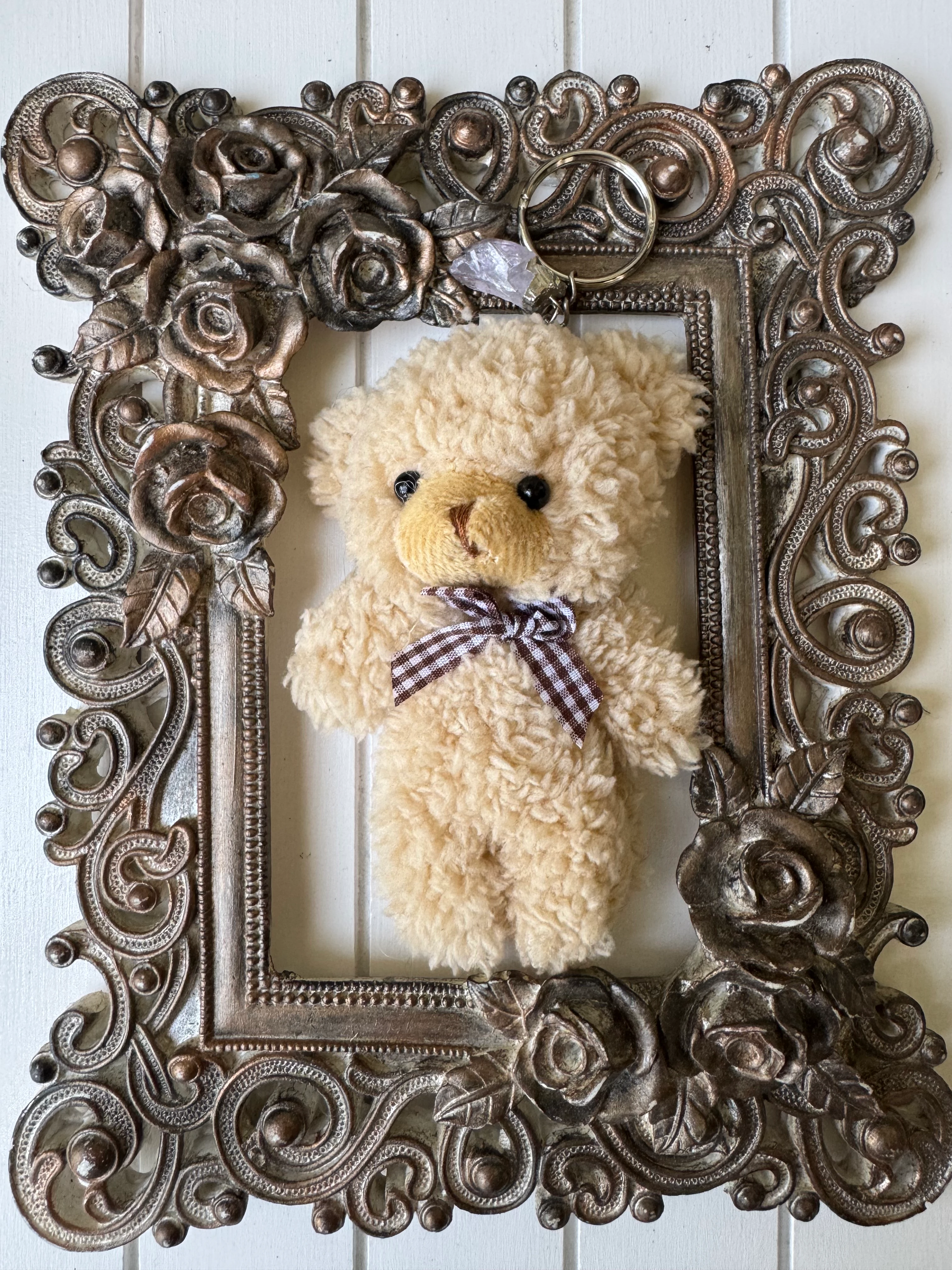 Peluş Anahtarlık Ametist Taşlı 