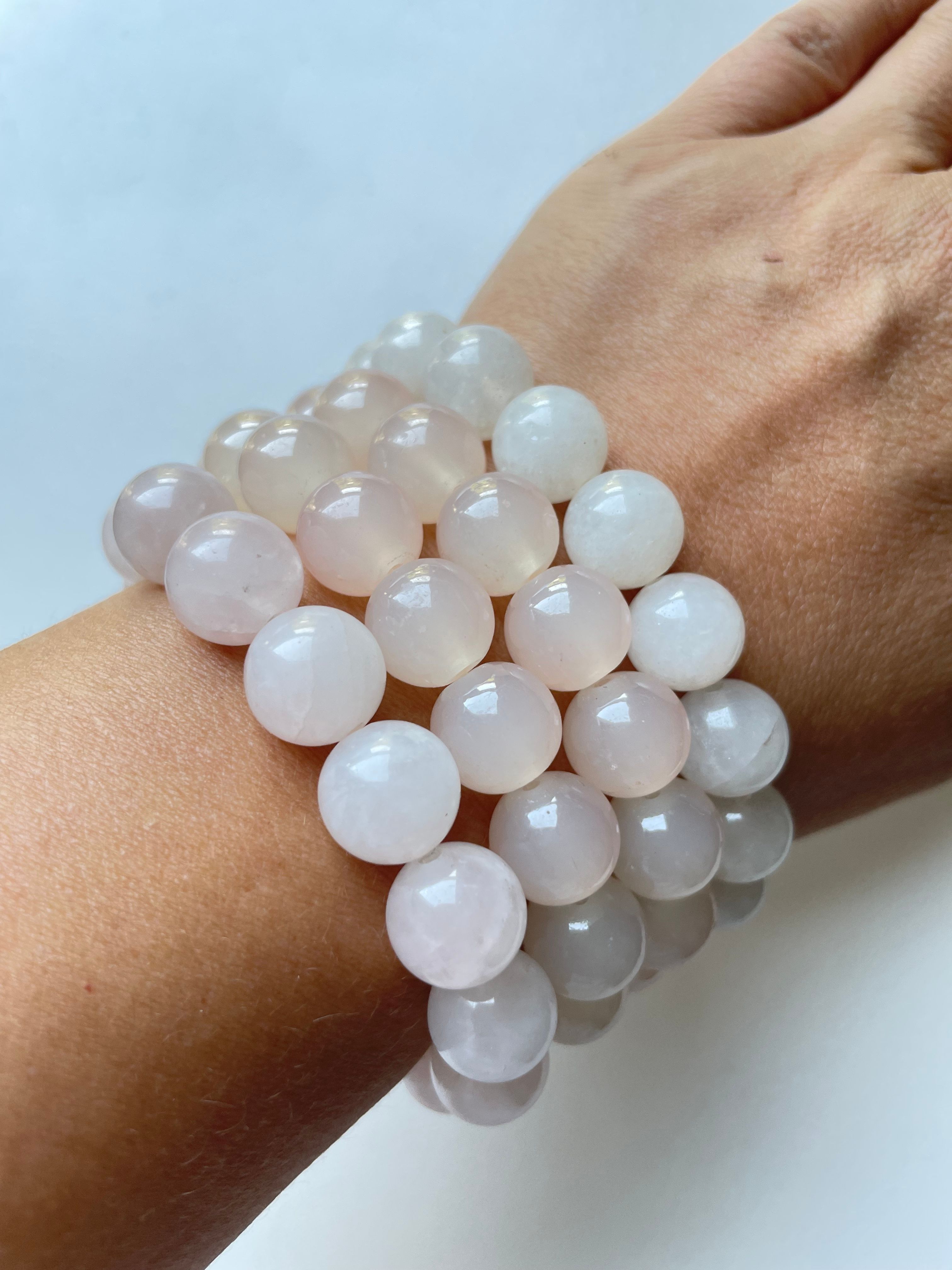 Pembe Kuvars Bileklik – 10 mm Doğal Taş