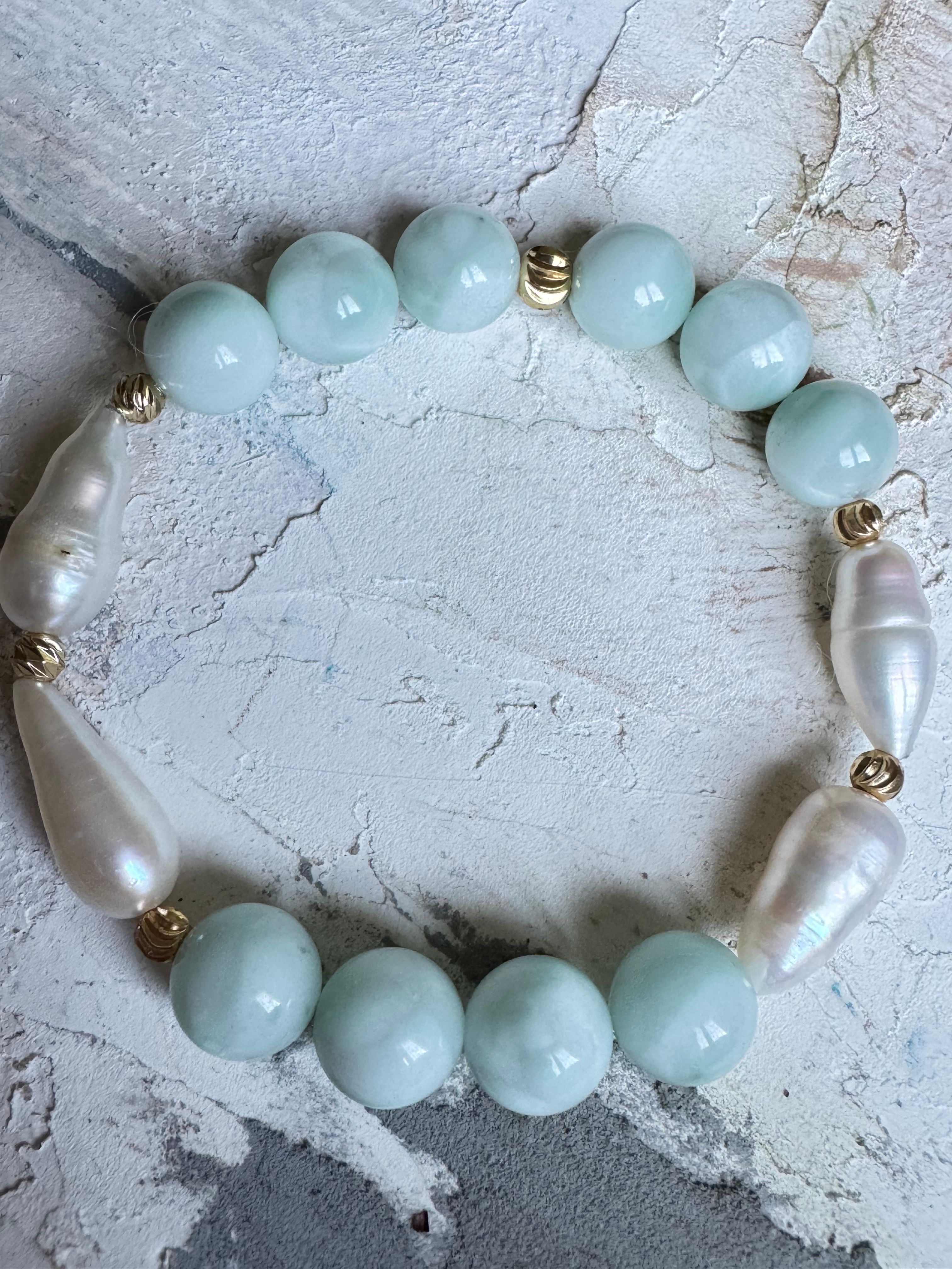 Larimar -İnci Bileklik ''Okyanusun Kalbi''