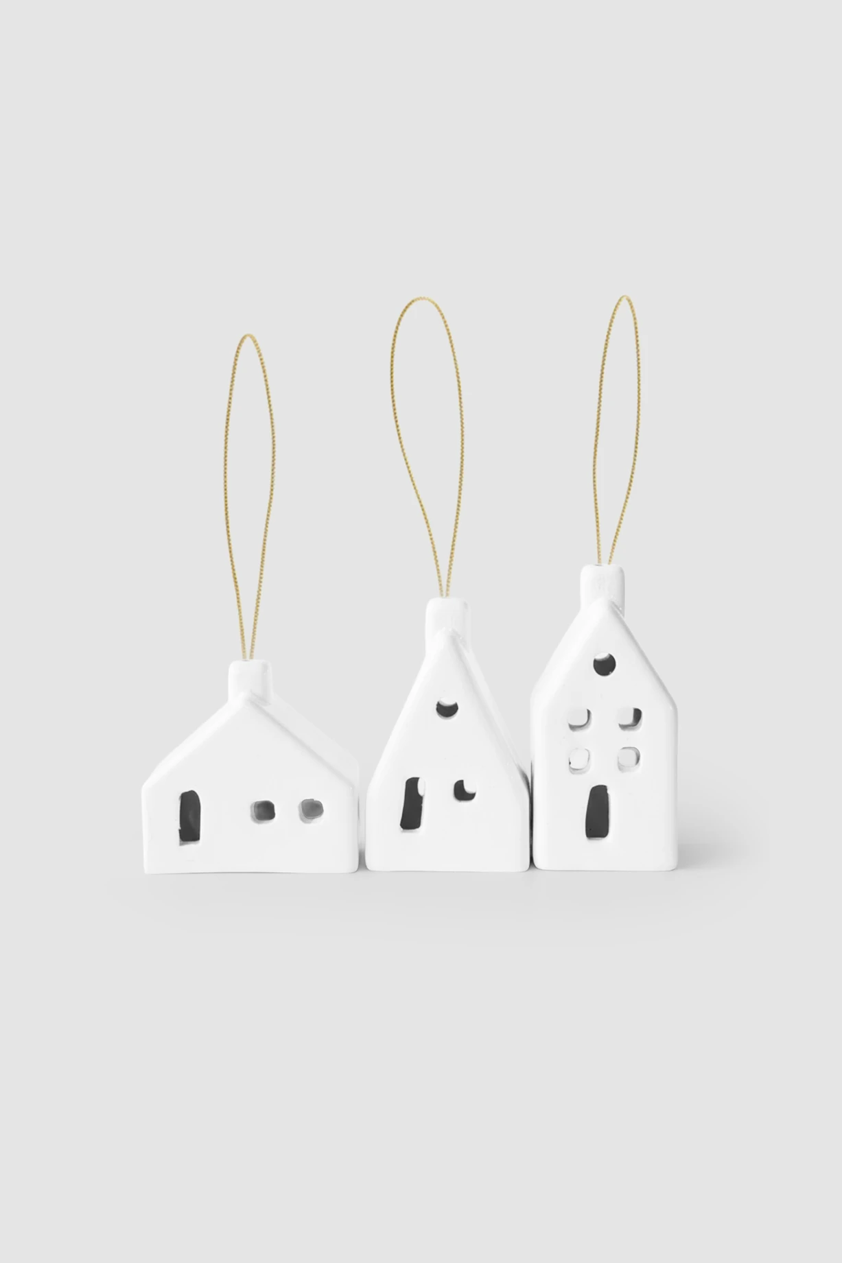 Beyaz Seramik Yılbaşı Ağaç Süsü