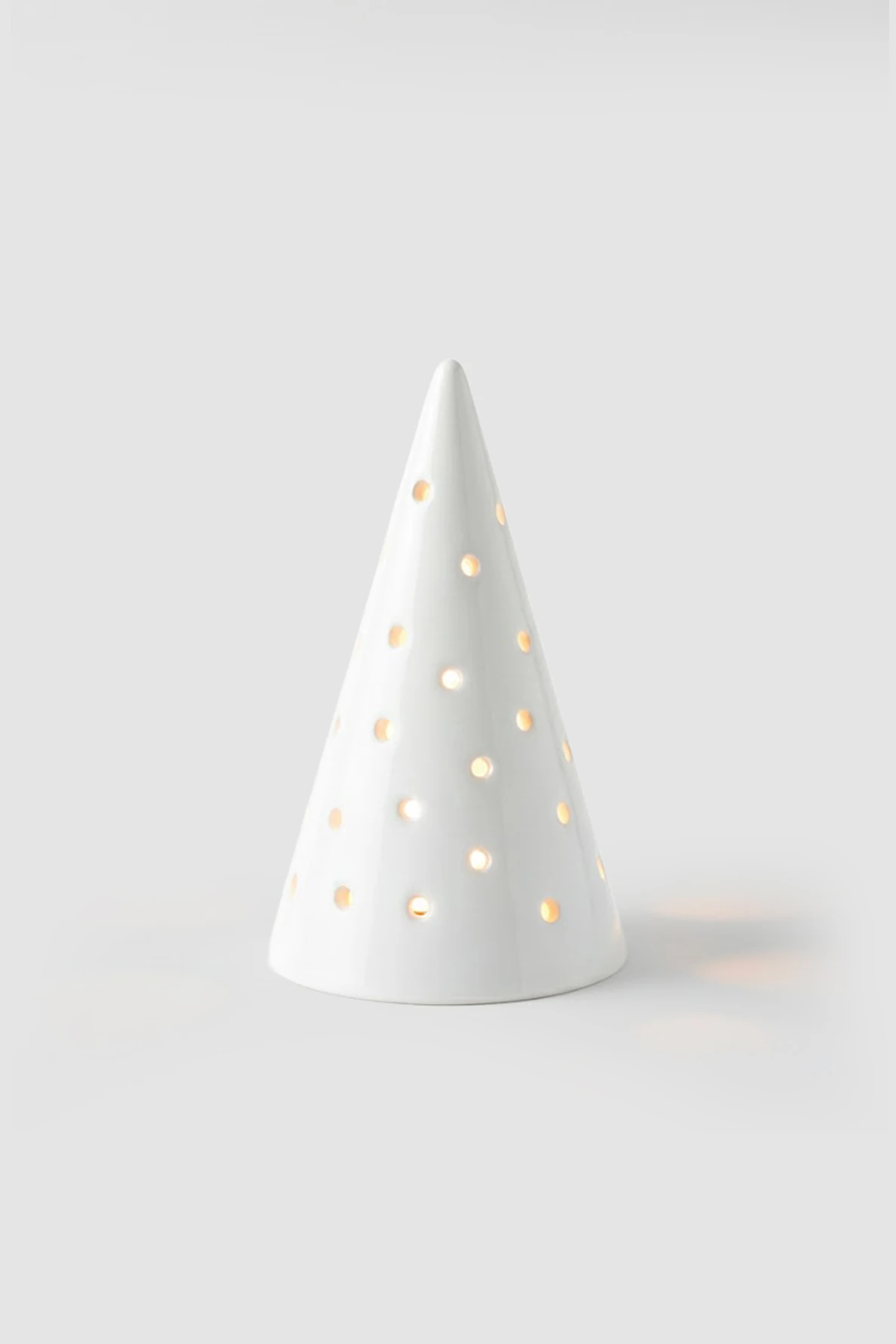 Beyaz Seramik Konik Mumluk