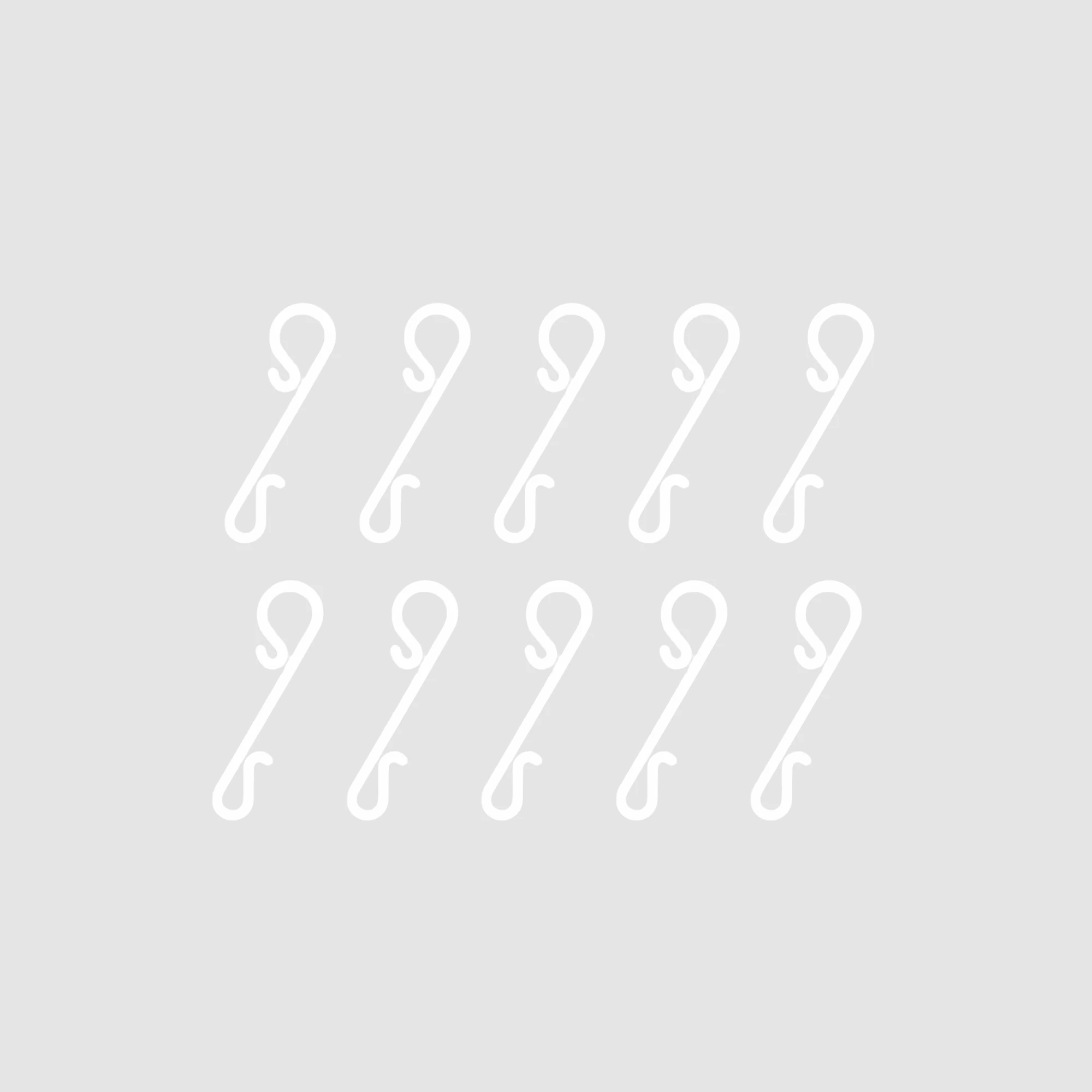 10'LU YILBAŞI AĞACI ASKI APARATI  - BEYAZ