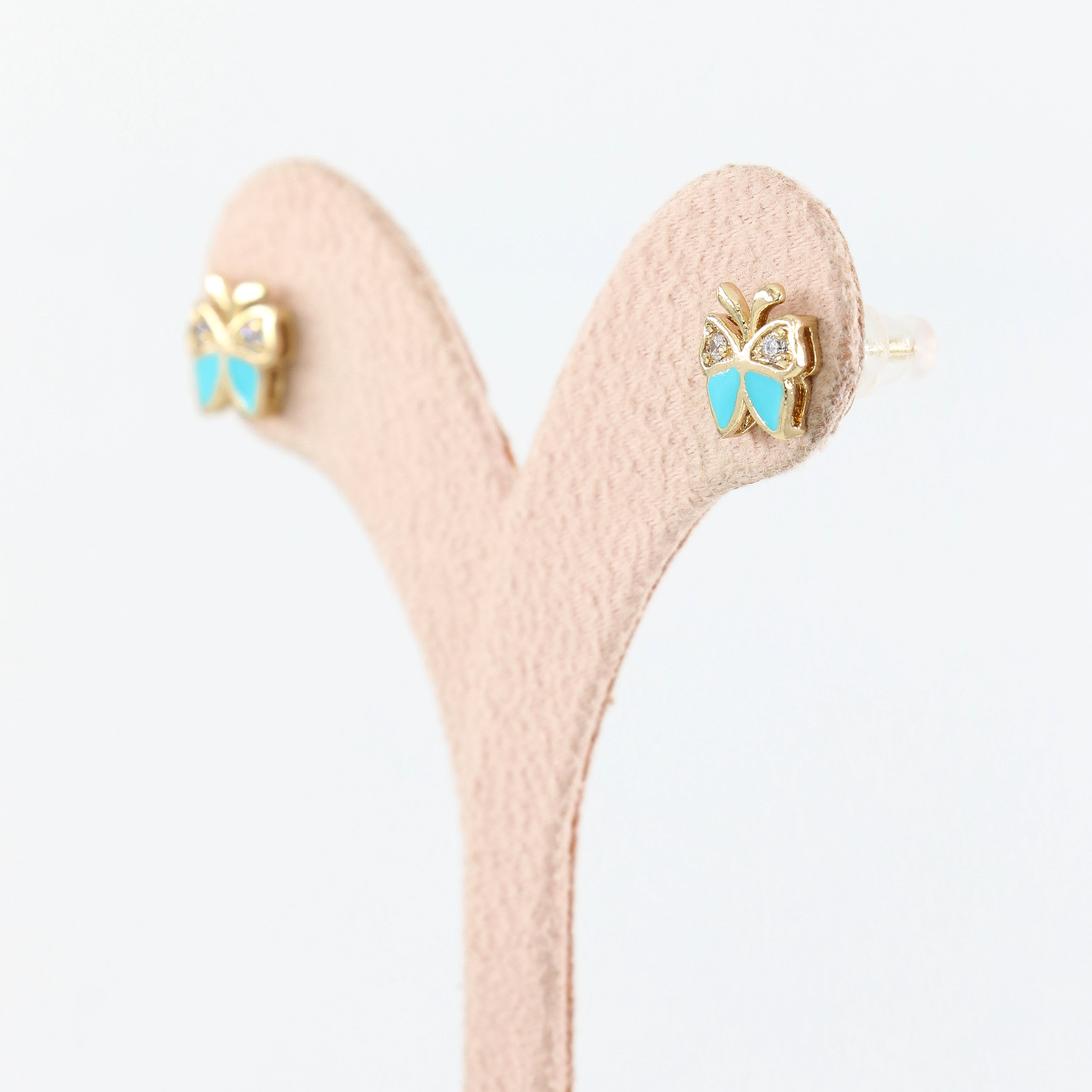 Butterfly 14 Ayar Renk Kadın Küpe