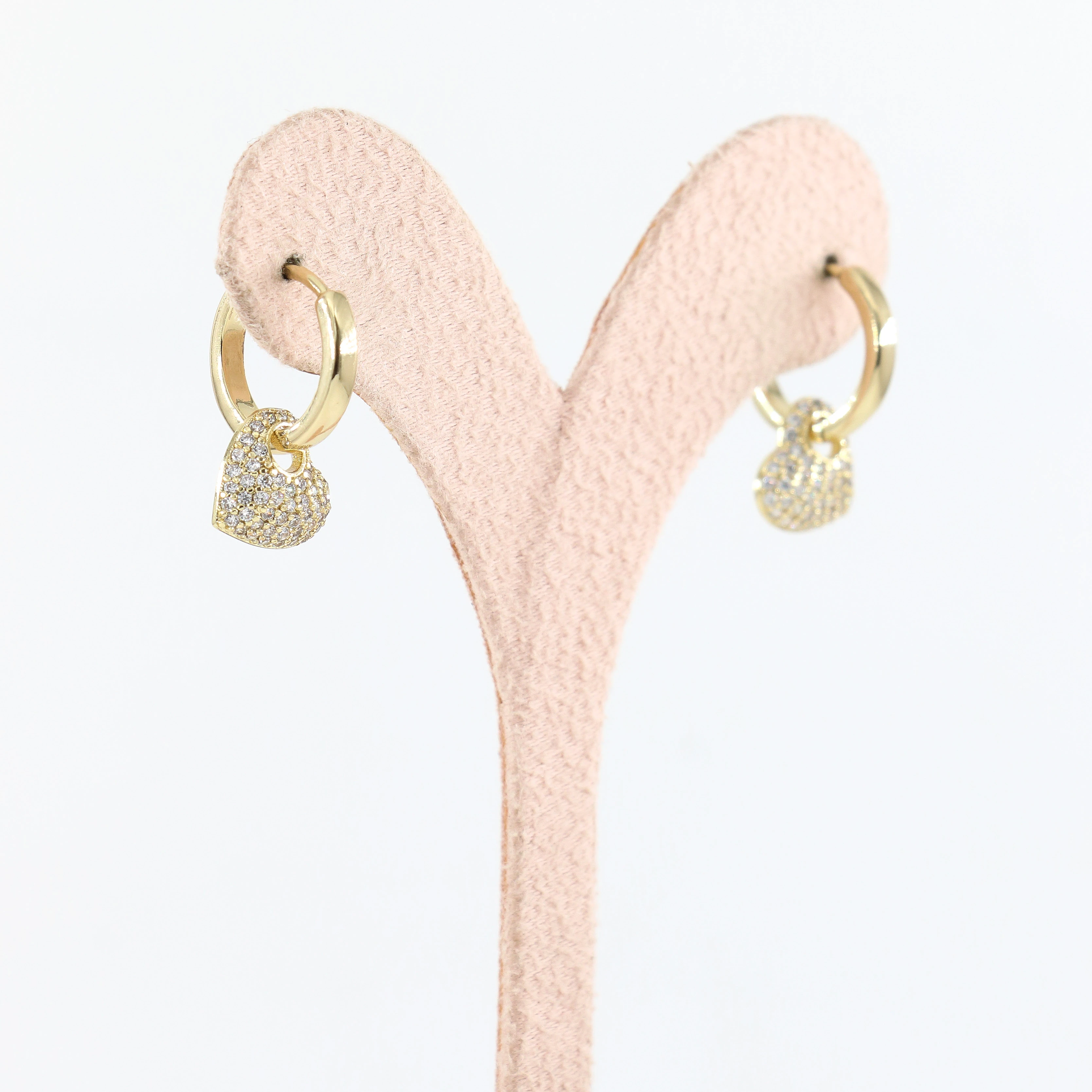 Tiny Heart 14 Ayar Renk Kadın Küpe