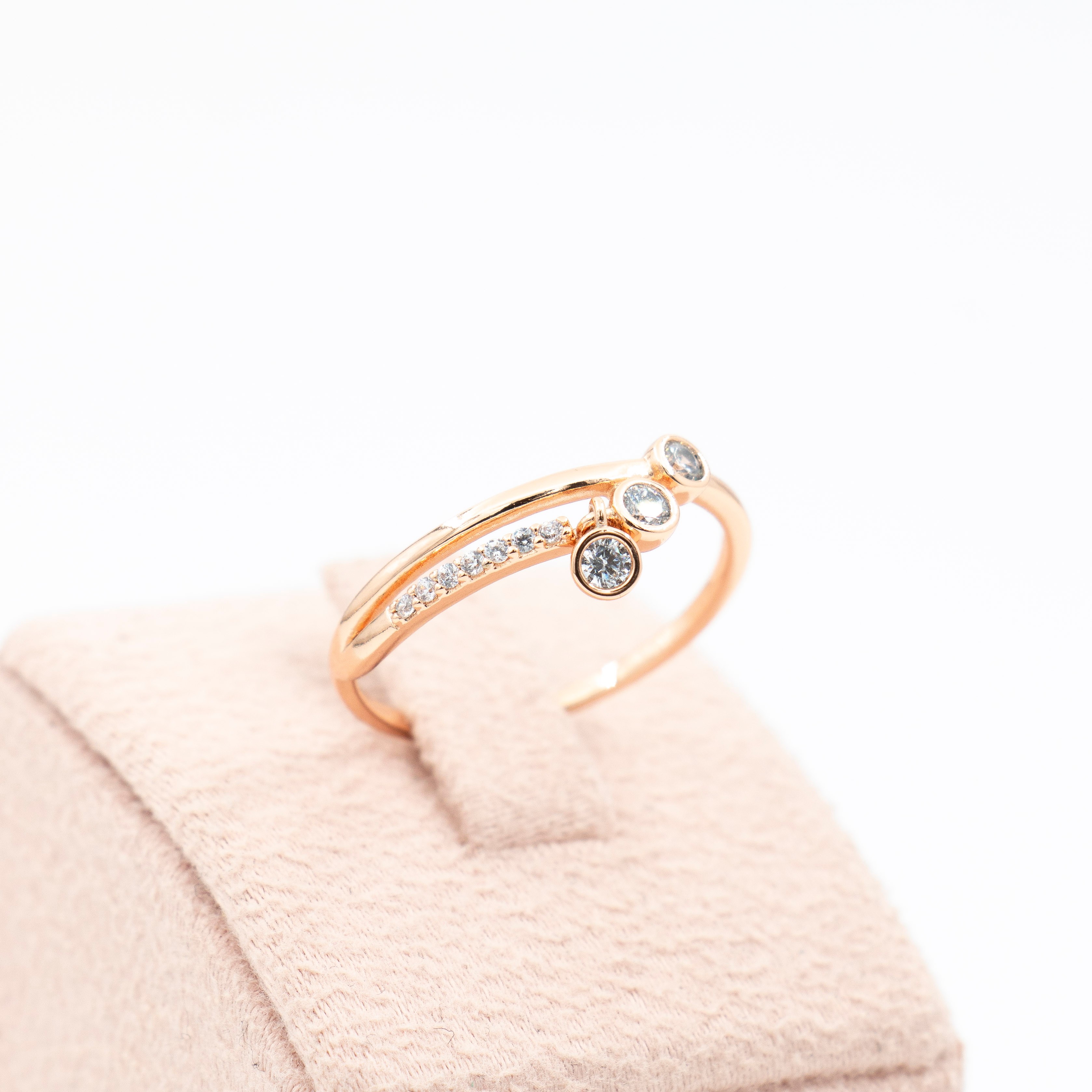 Ladde 18K Rose Gold Renk Yüzük